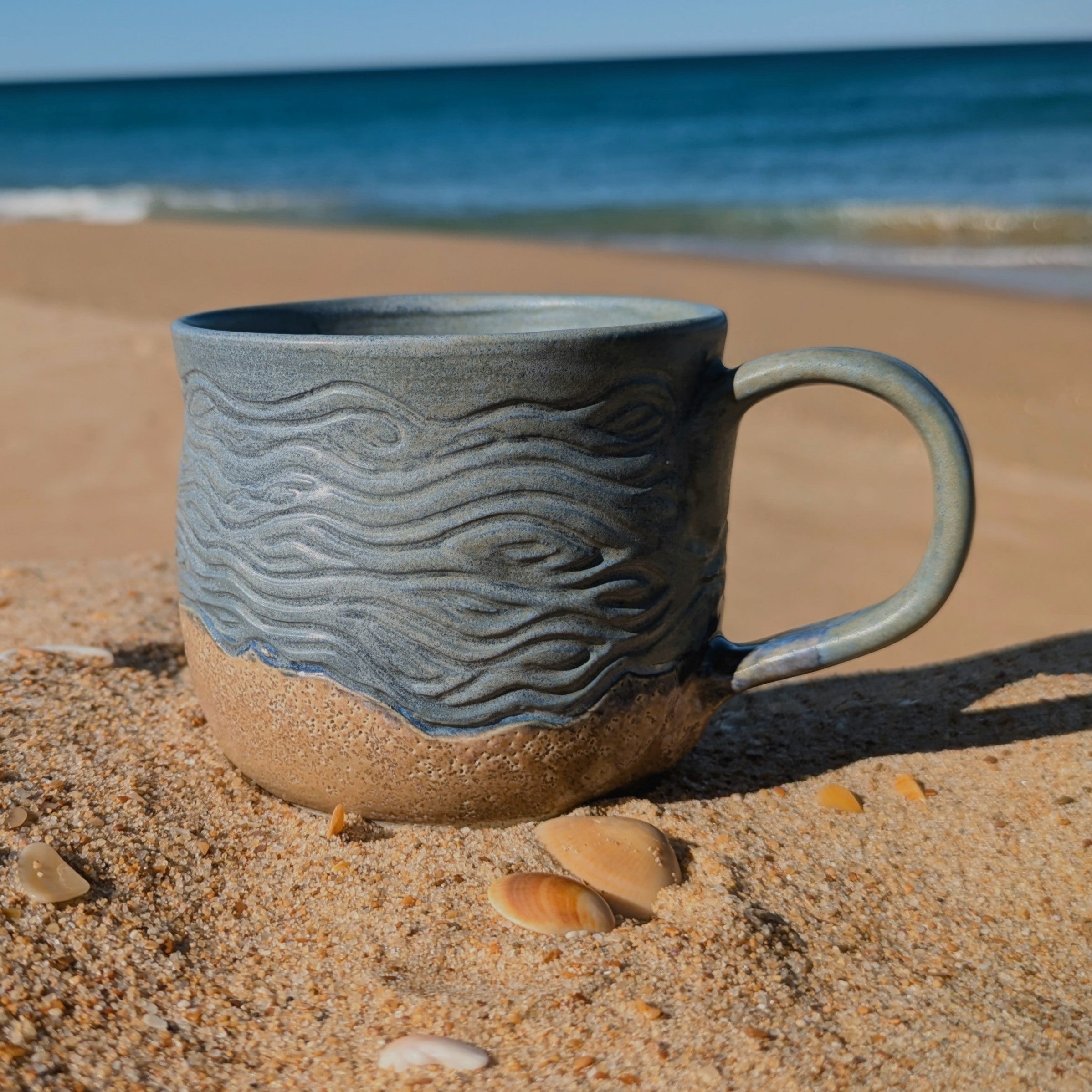 Sand and Waves Large Mug