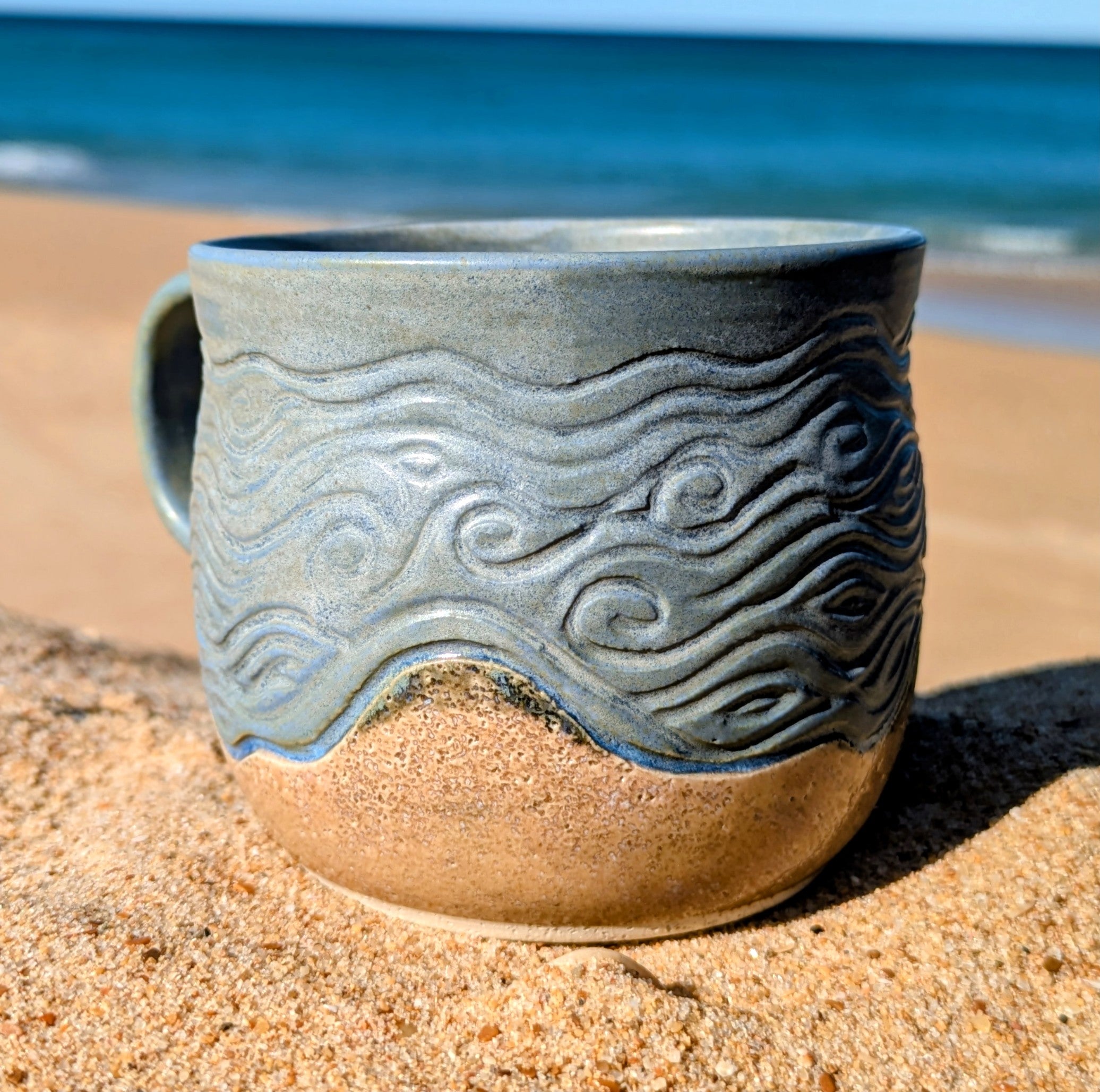 Sand and Waves Large Mug