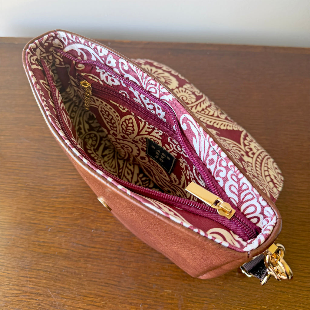 Handmade crossbody bag | Paisley Classic | Unique