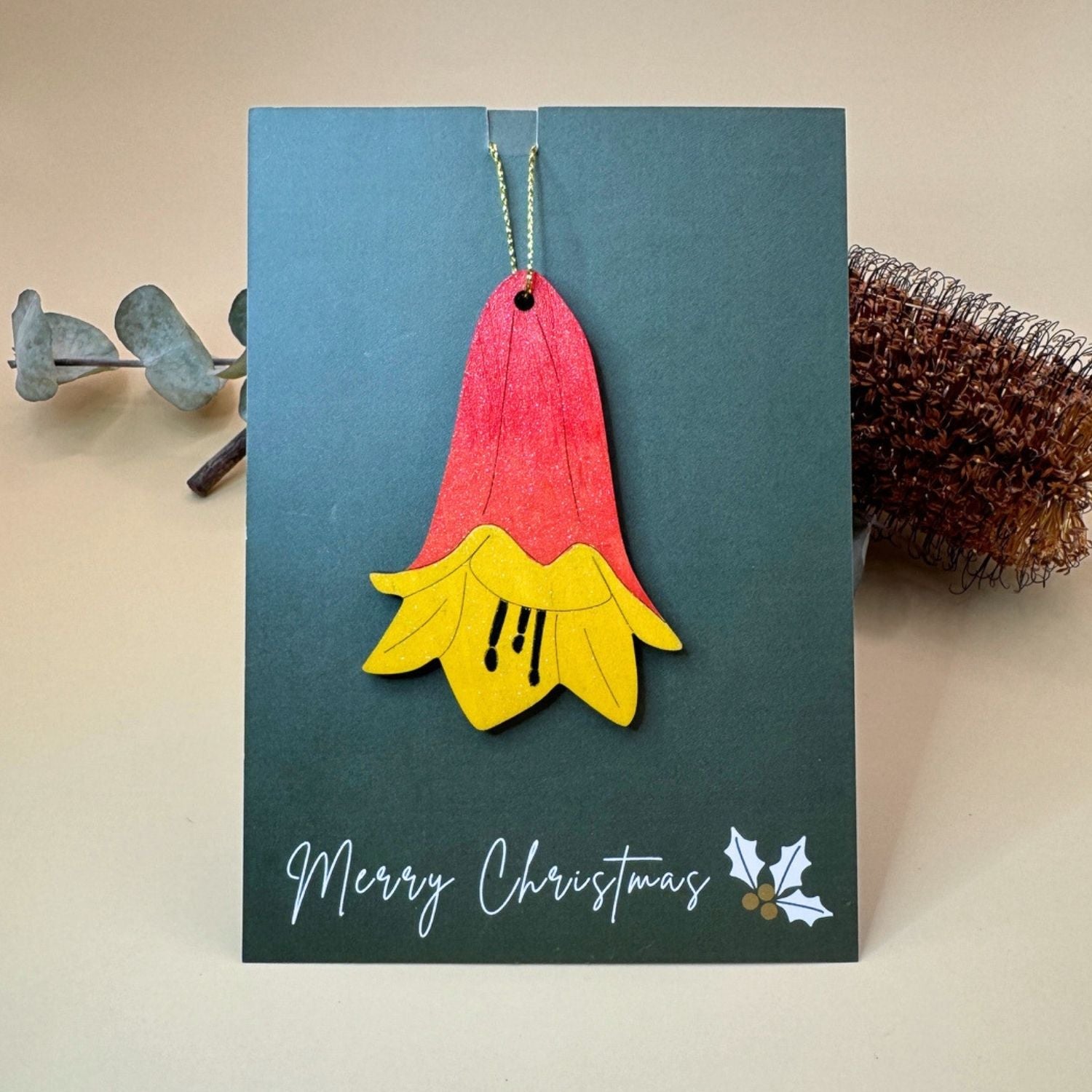 Christmas Blossom Flower Hand Painted Christmas Decoration