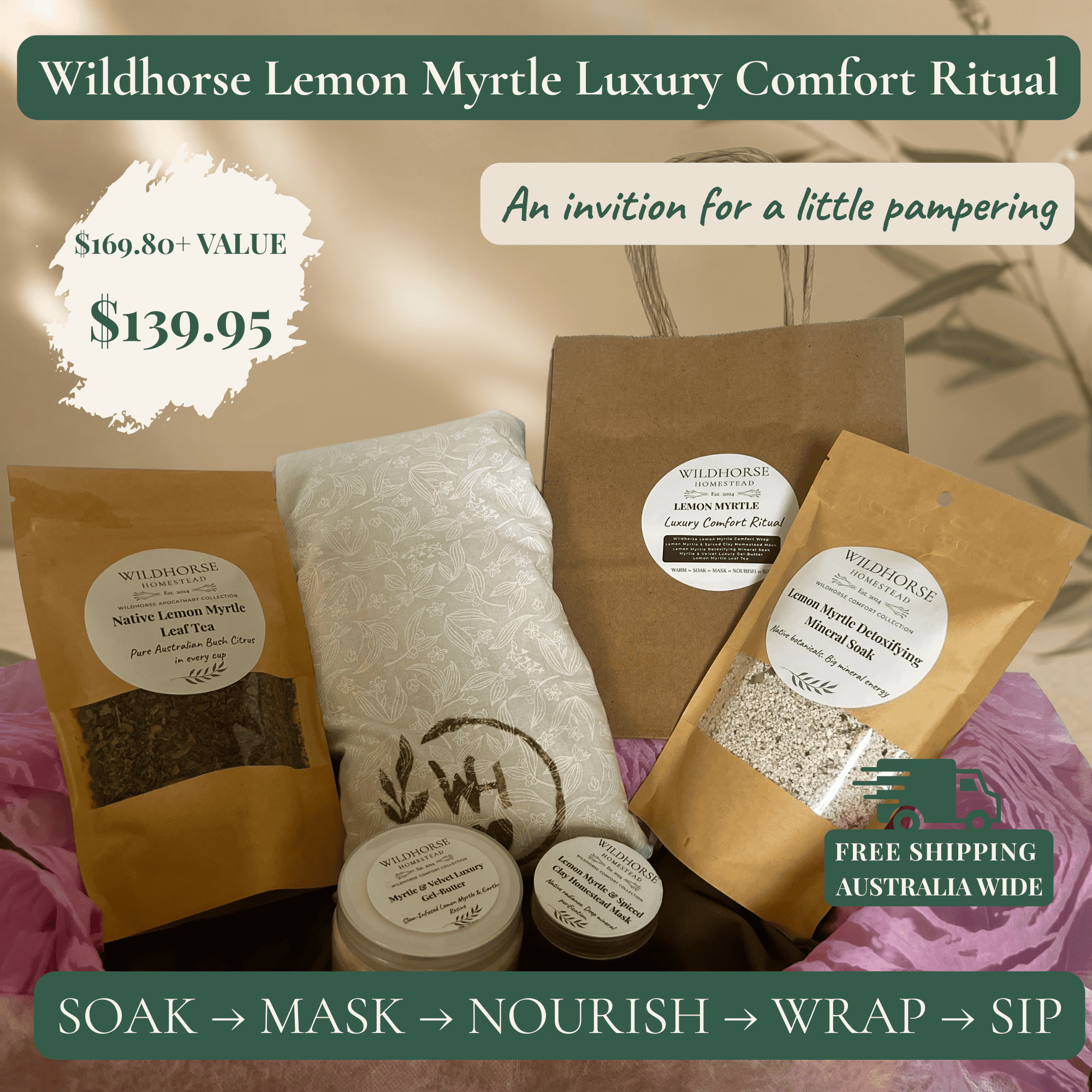 Lemon Myrtle Luxury Comfort Ritual 5-Piece Collection