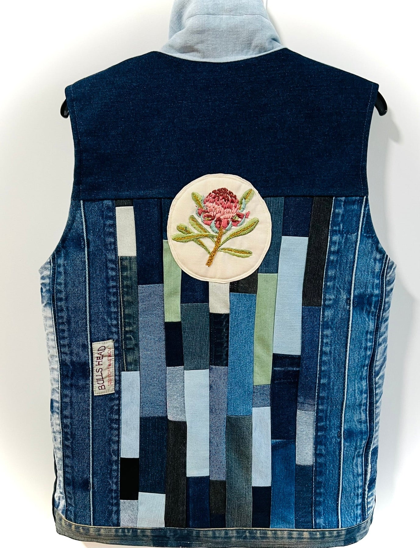 Upcycled Patchwork Denim Vest