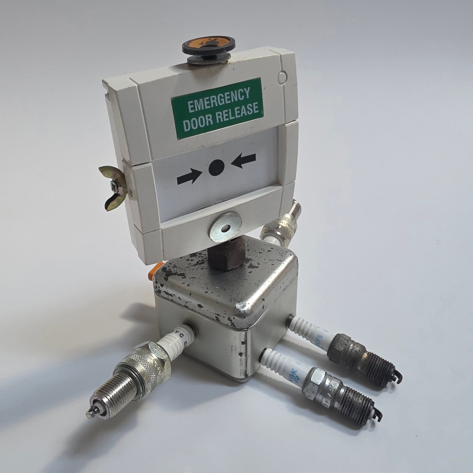 Remade, Reimagined: EDR018 Upcycled Emergency Door Release Robot