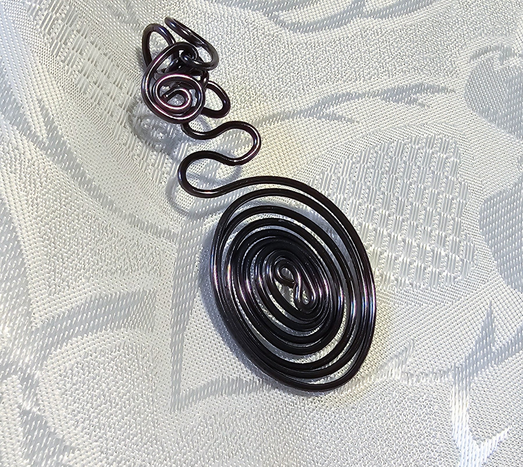 Handmade Black Wirework Pendant FREE POST