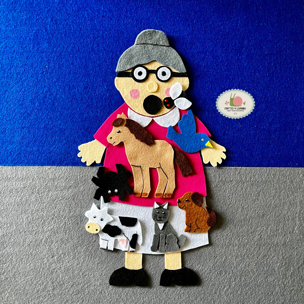 The Old Lady Who Swallowed a Fly - Felt Board Set