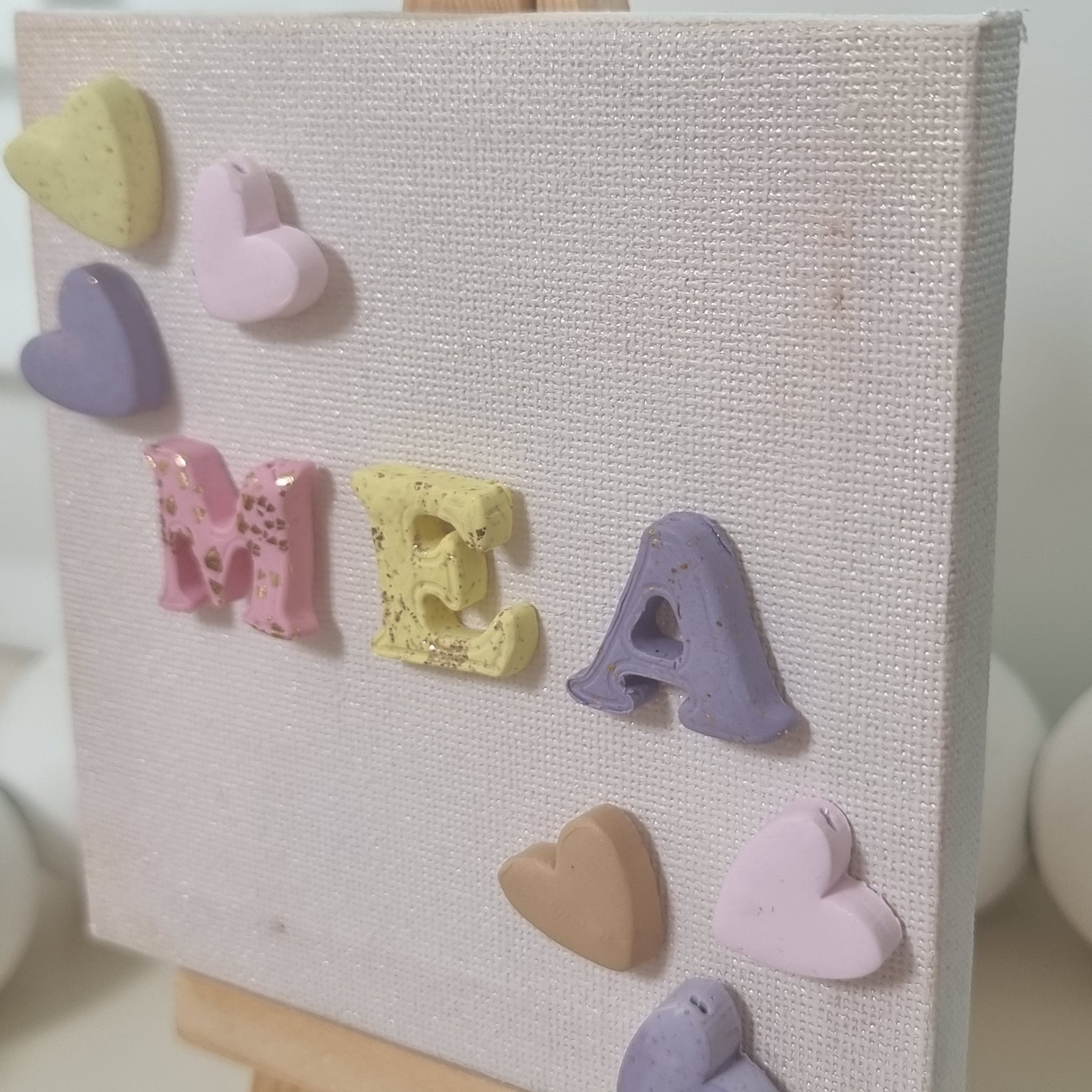 Name Tile Girls - Canvas and Easel bundle