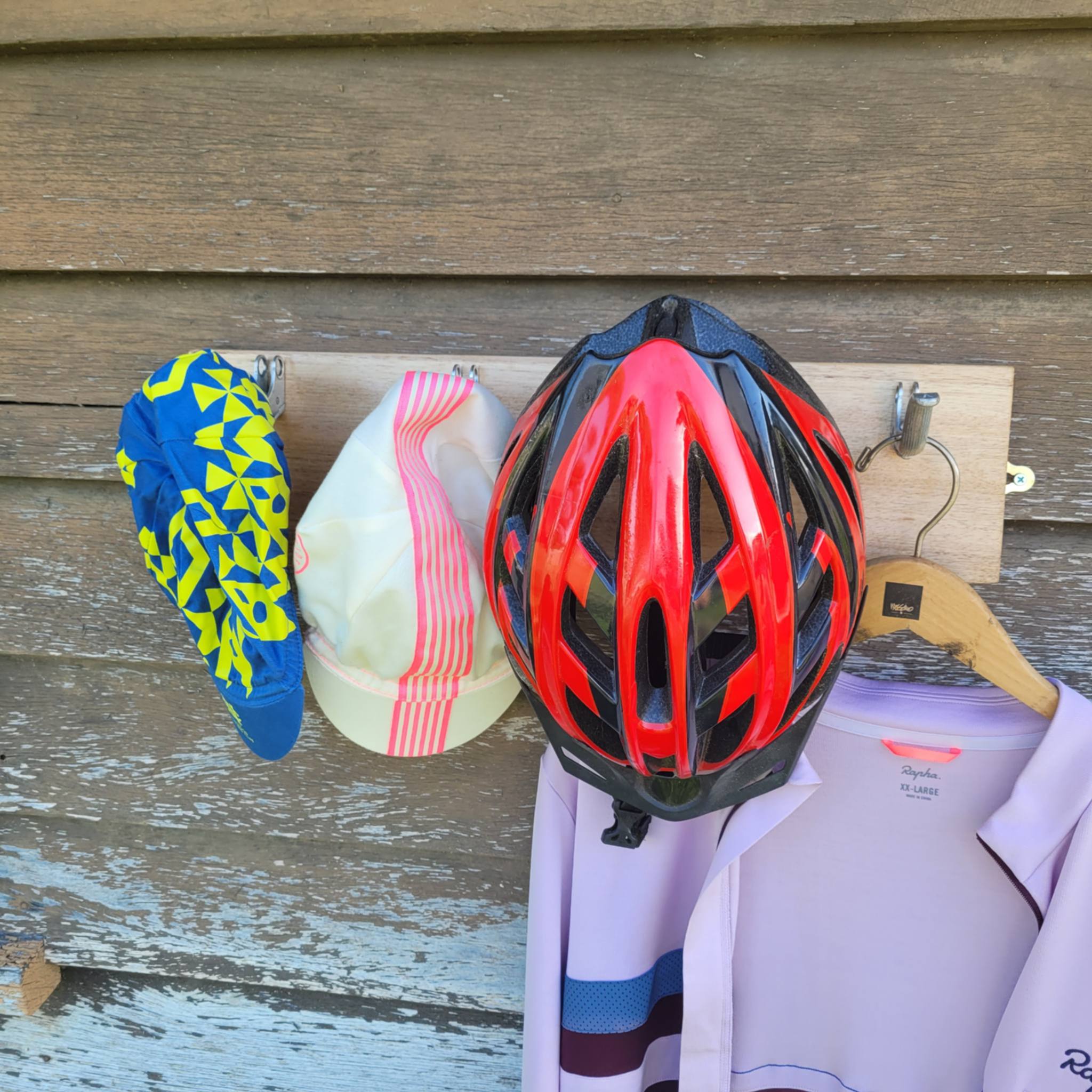 Cycling coat hat 4 lever wall hanger gift
