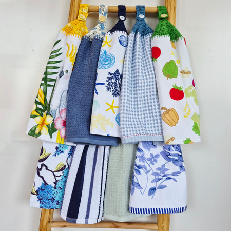 Kitchen Hand Towel | Hanging | Cotton | SINGLE LAYER | 9 Styles - 10-18
