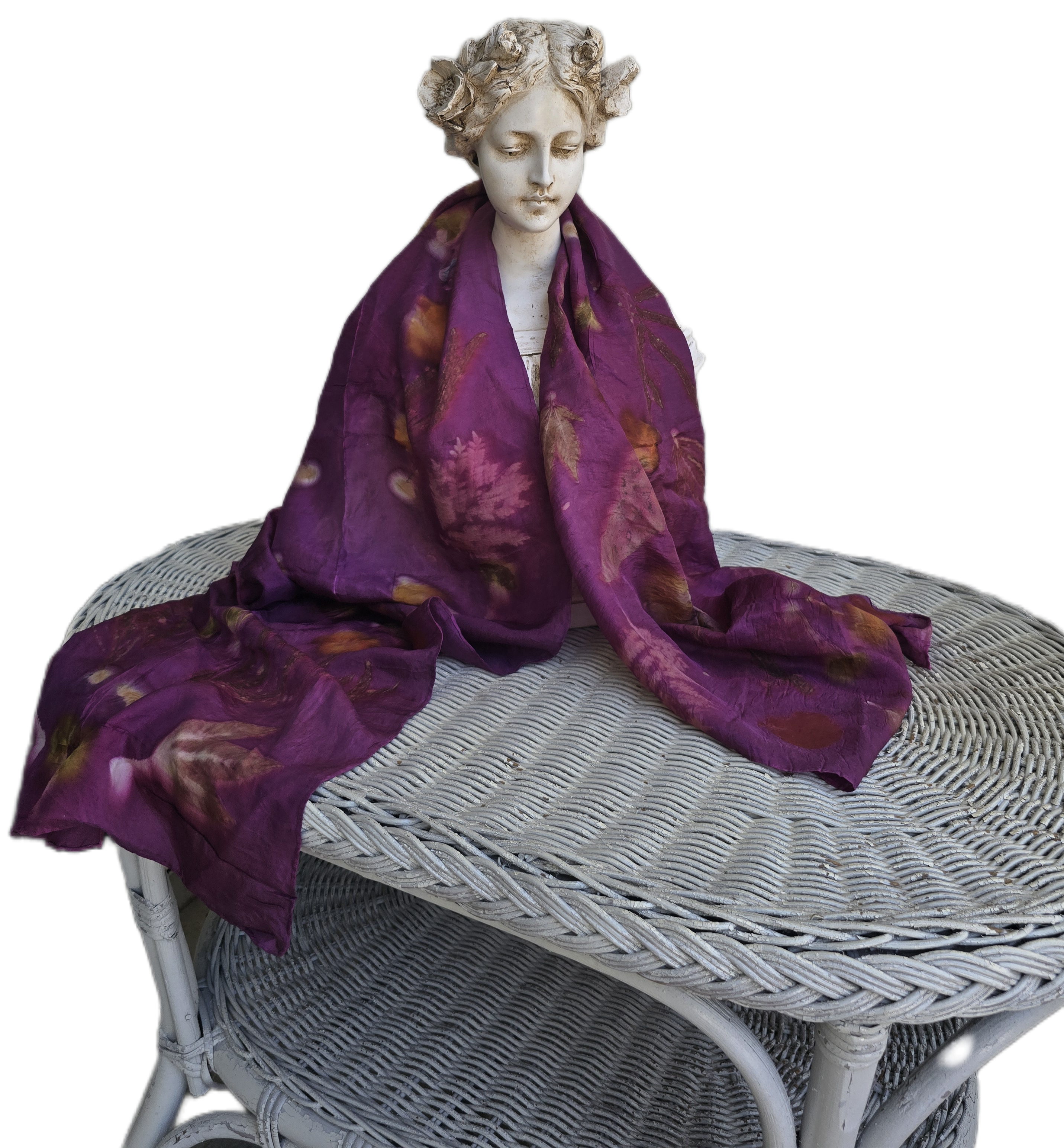 Eco Printed Silk Scarf