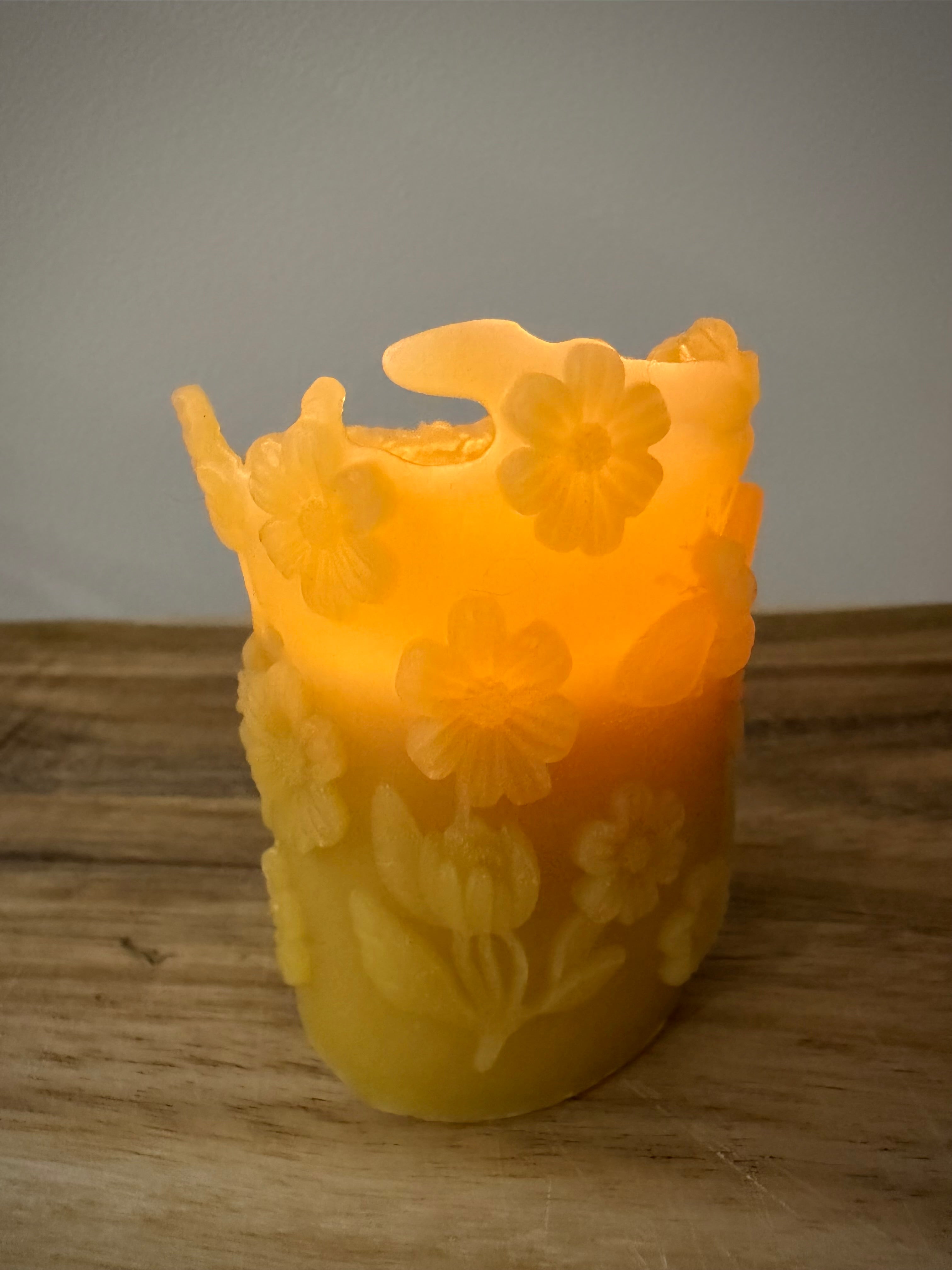Blooms & Bees Beeswax Candle