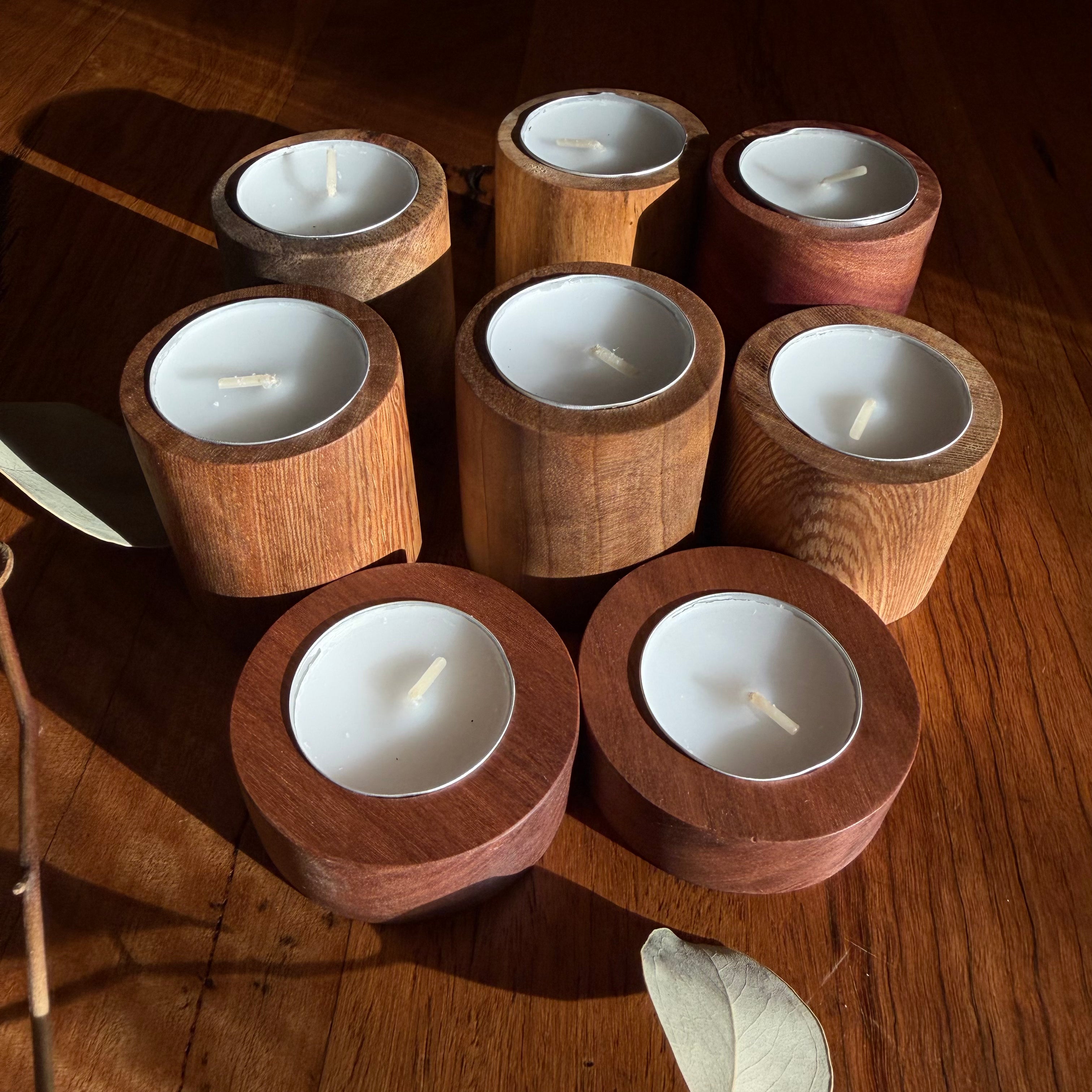 Wooden Tea Light Candle Holder