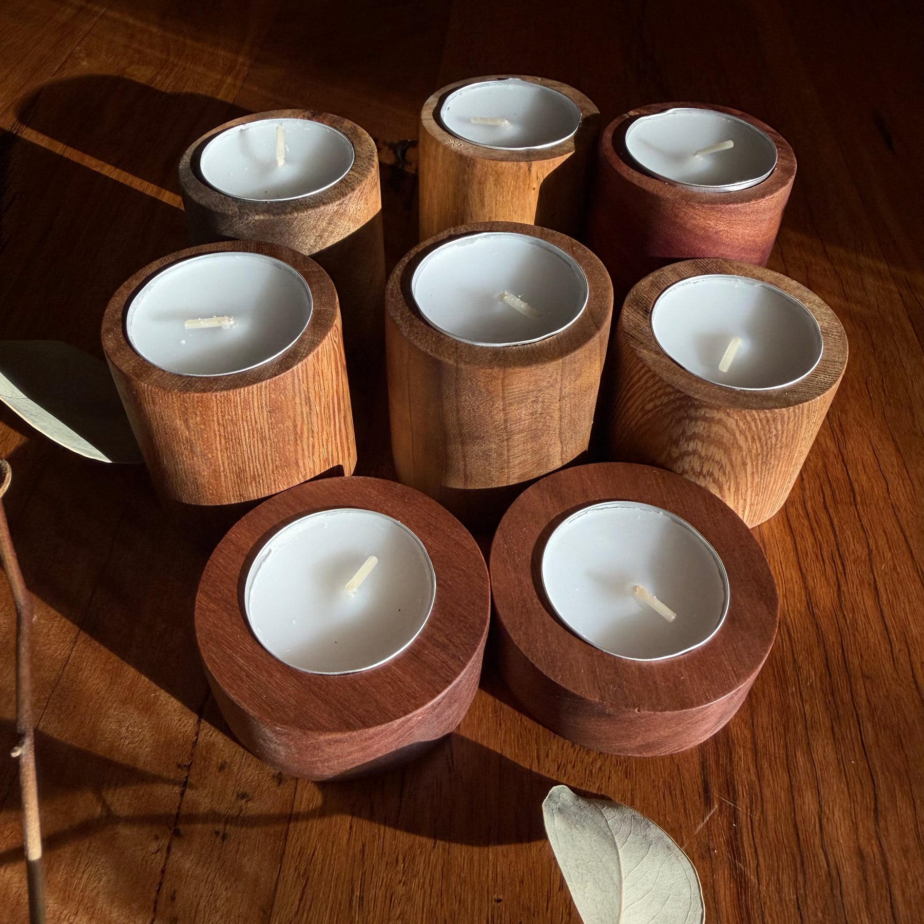 Wooden Tea Light Candle Holder