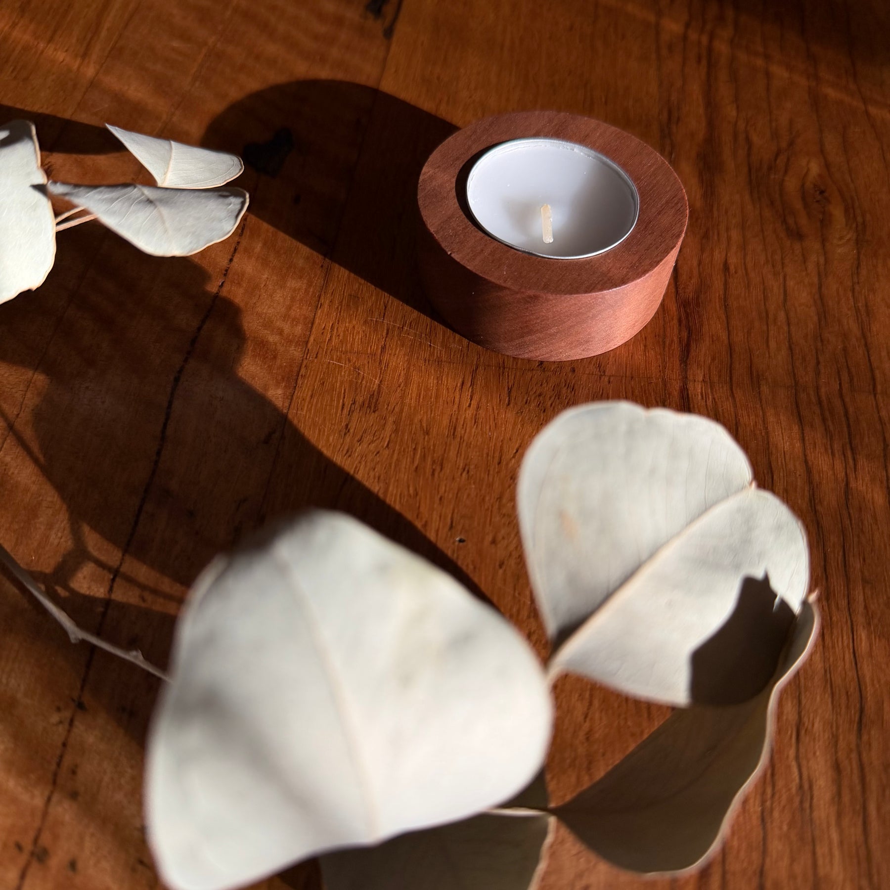 Wooden Tea Light Candle Holder