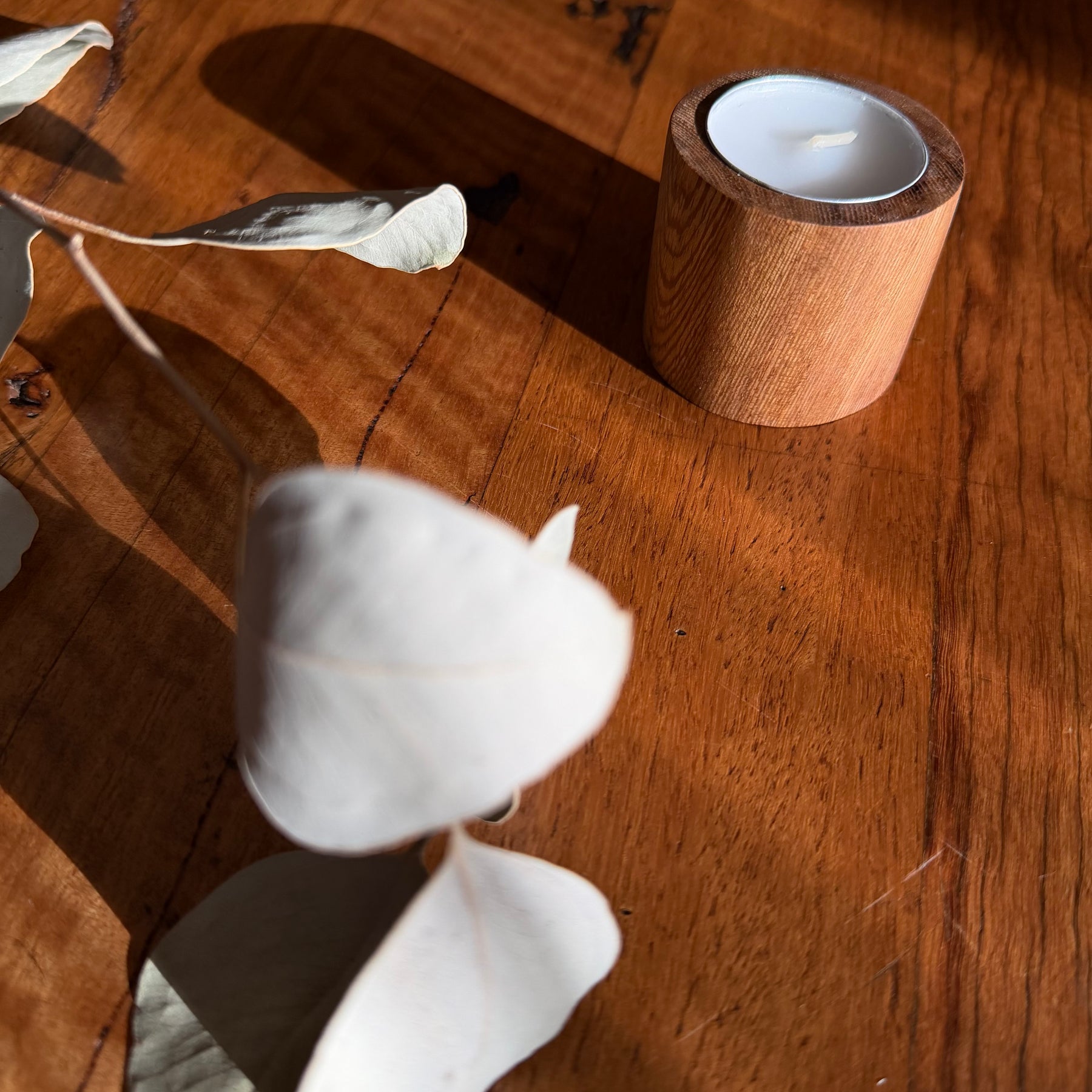 Wooden Tea Light Candle Holder