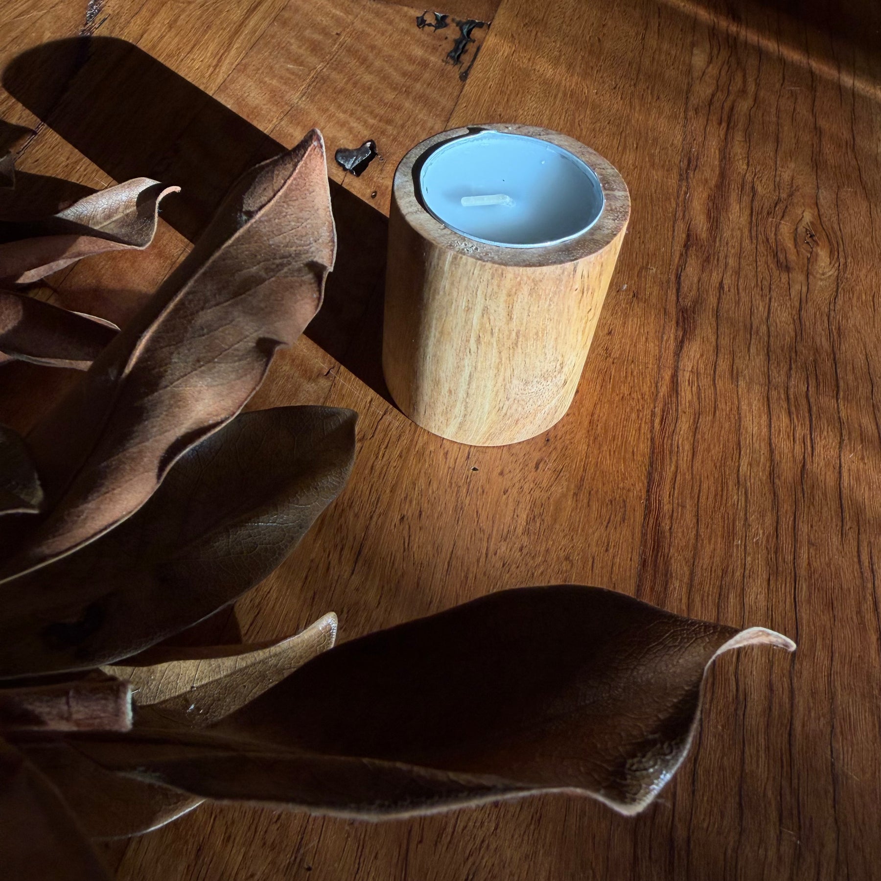 Wooden Tea Light Candle Holder
