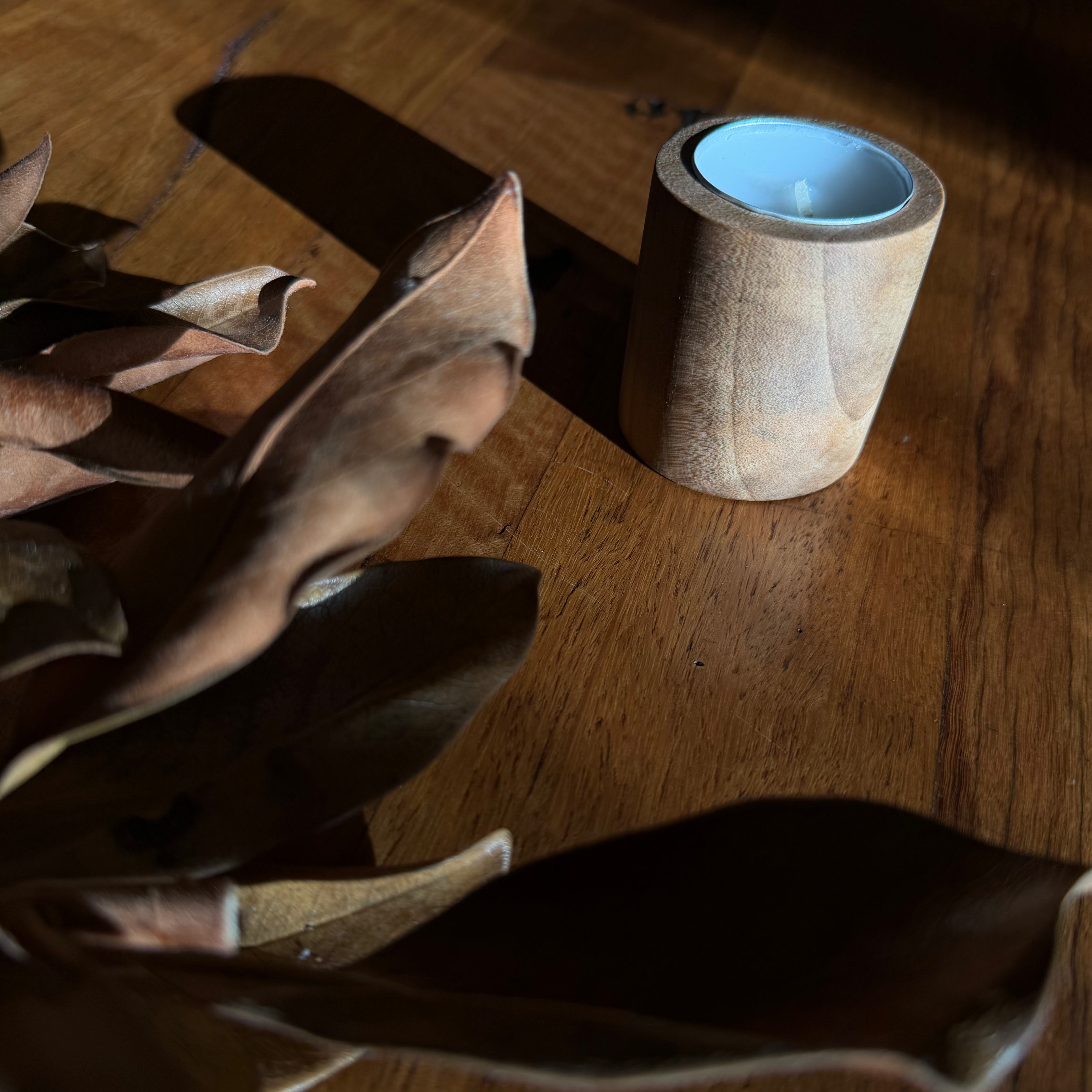 Wooden Tea Light Candle Holder
