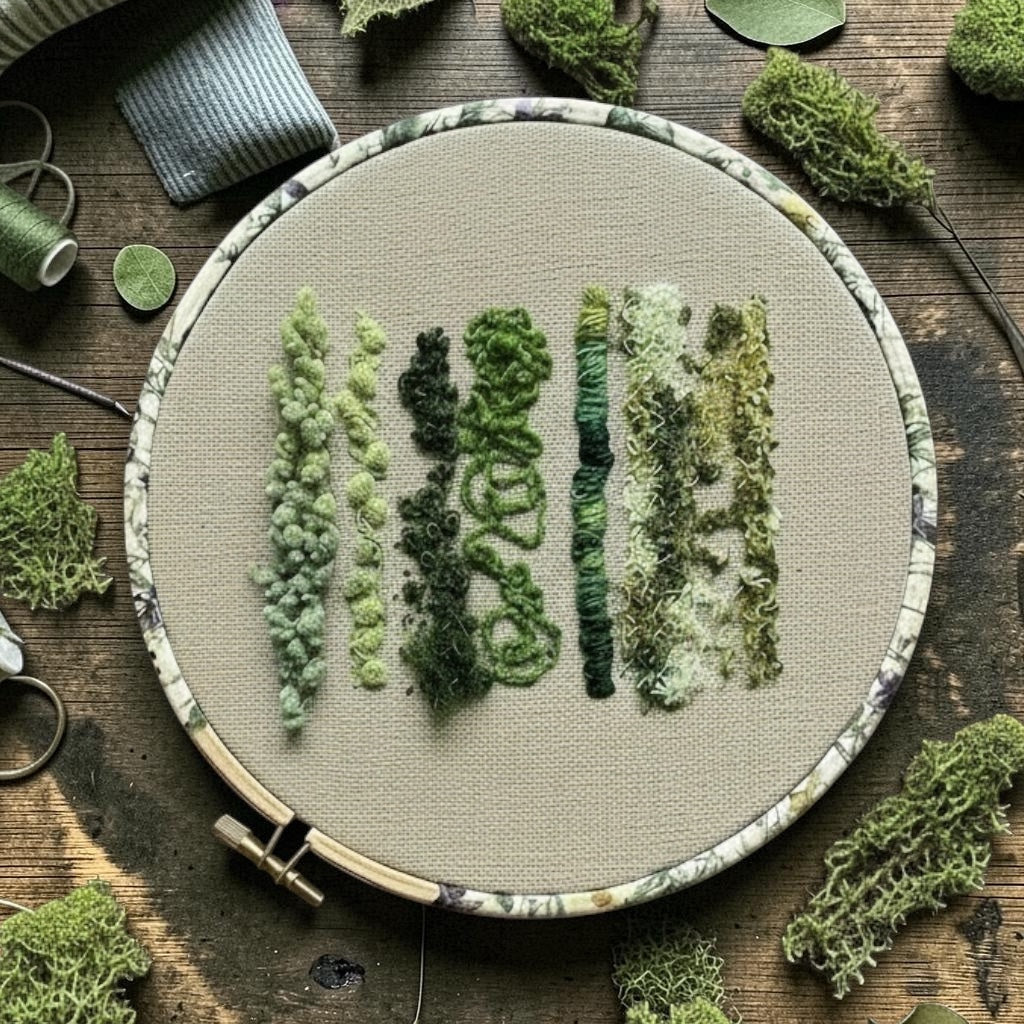 Moss Garden Embroidery Thread Collection