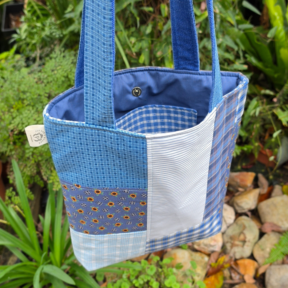 Repurposed Remnant Fabric Tote | 100% Pre-loved Fabrics