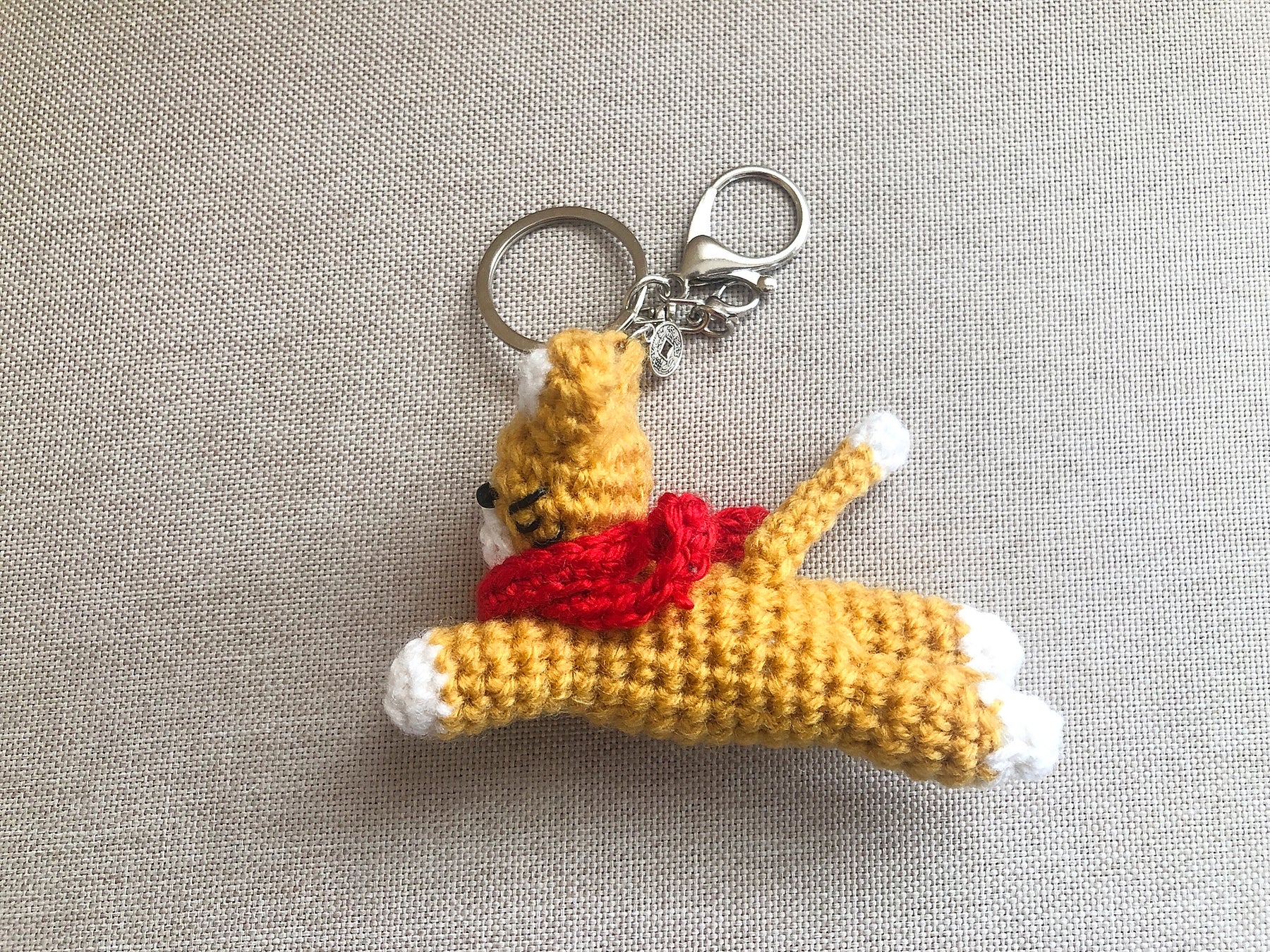 Crochet Cat Keychain | Handmade Amigurumi Cat, Bag Charm
