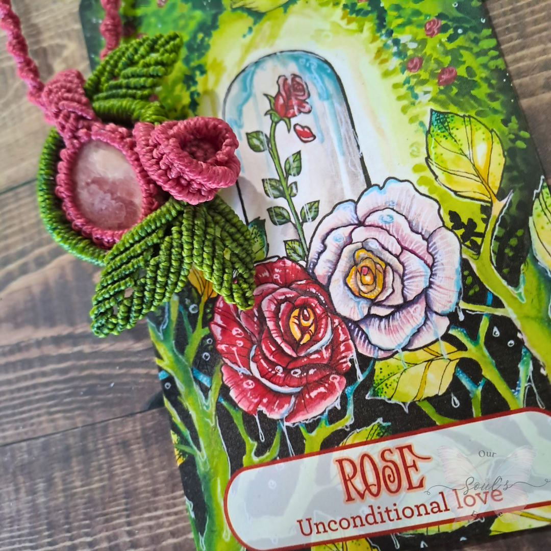 Rhodochrosite Micro Macramé Necklace