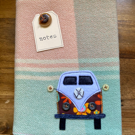 A5 Upcycled Notebook Kombi - Pink/green
