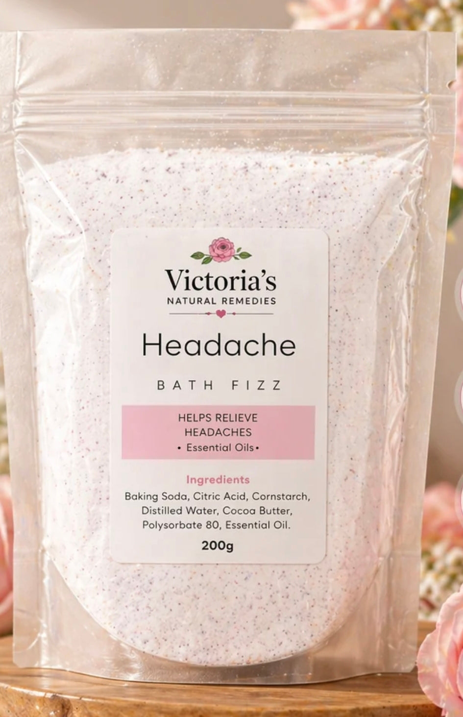 All Natural Headache Bath Fizz 180g