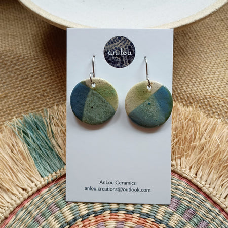 Large Blue-Green Matte Drops