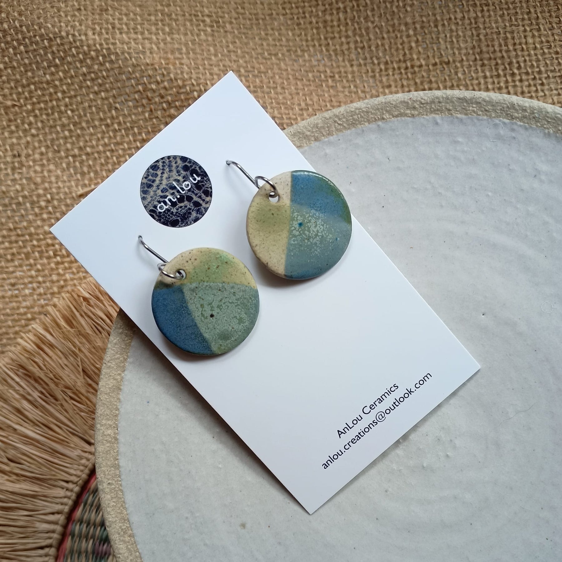 Large Blue-Green Matte Drops
