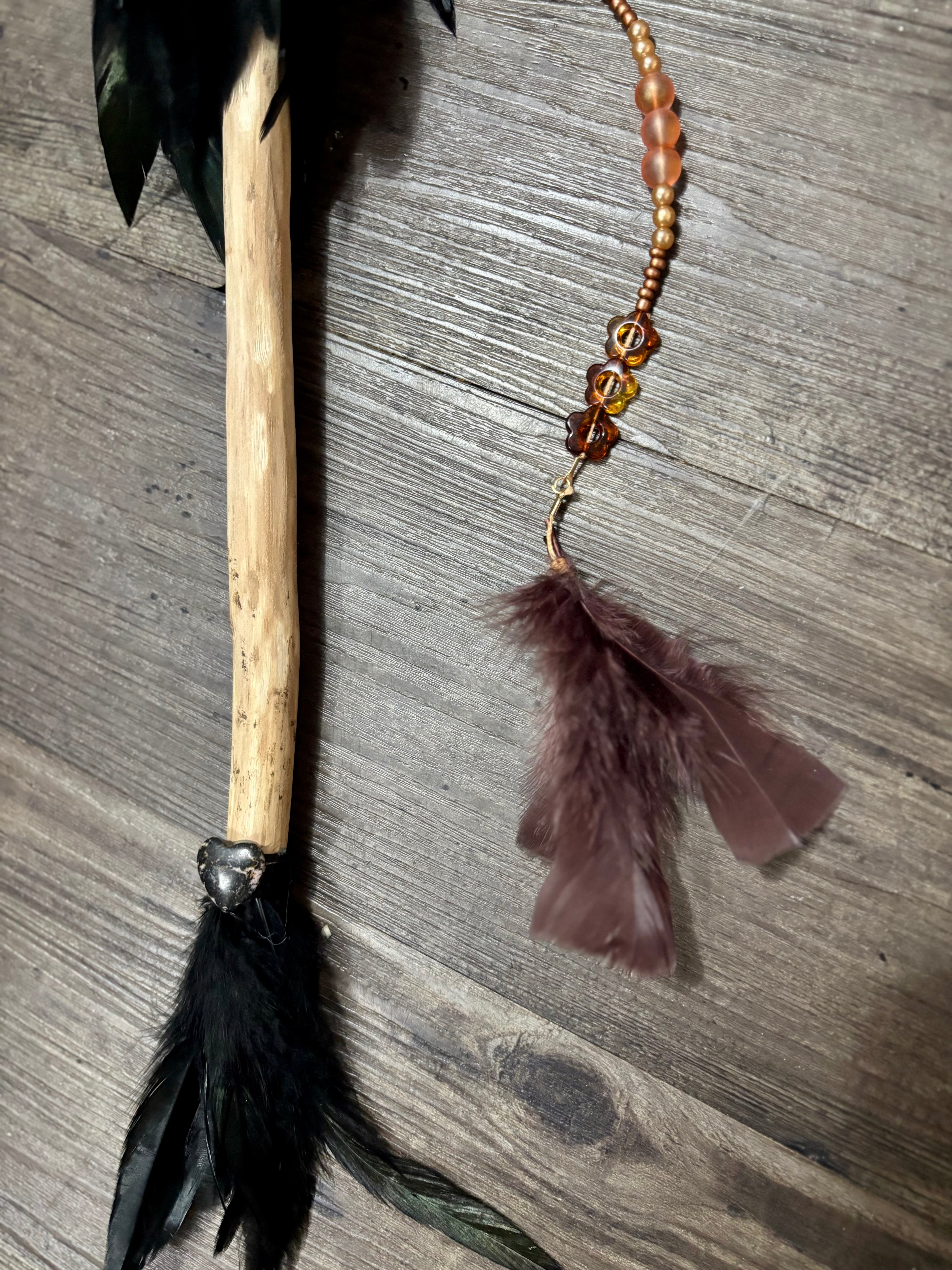 Handmade Kangaroo Hide Rattle – One of a Kind