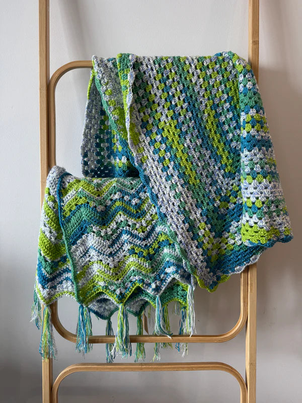 Crochet | Blanket / Throw | Various Styles | Greens