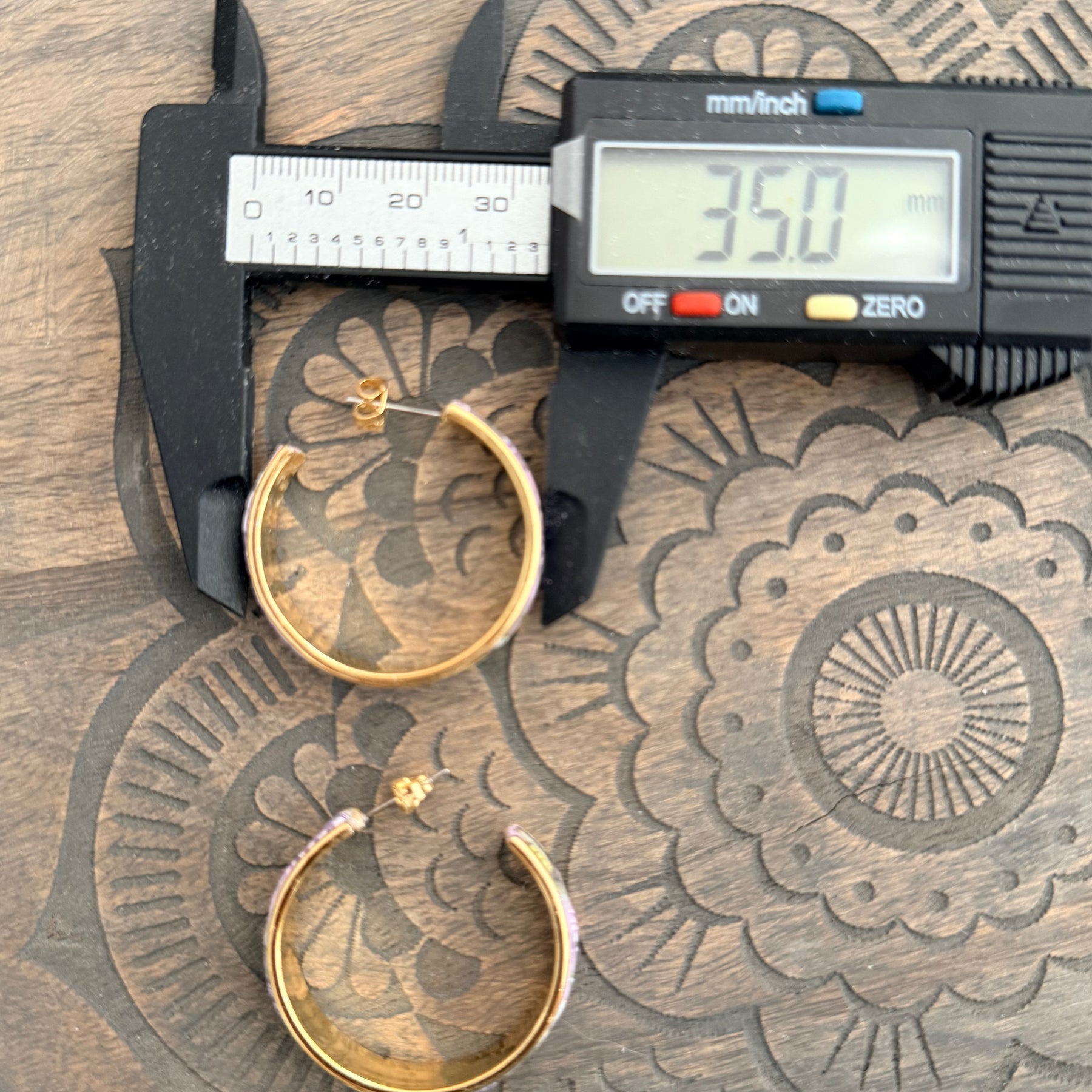 Springtime Polymer Clay Flowers On Gold Plated Hoop Earrings.