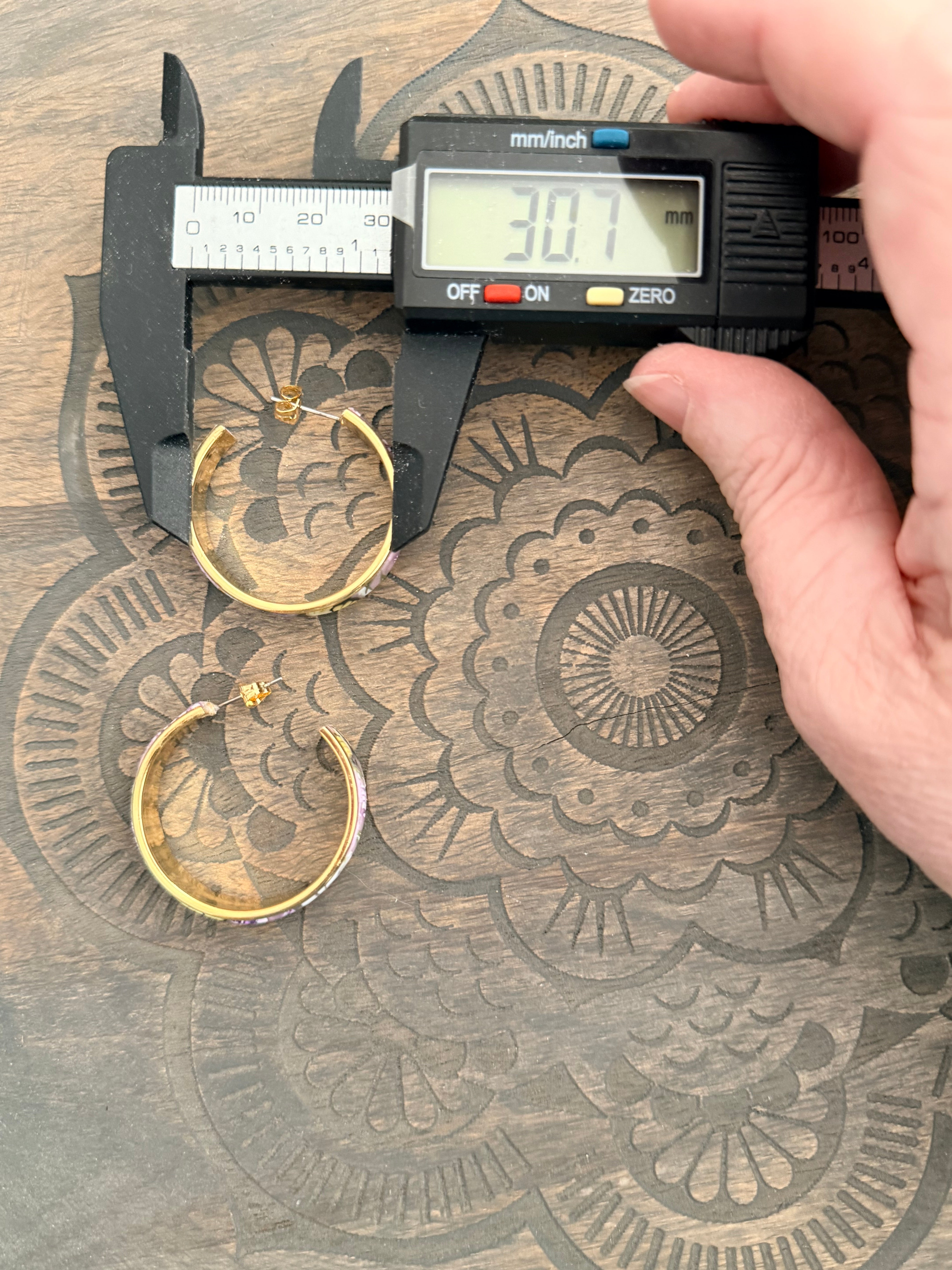 Springtime Polymer Clay Flowers On Gold Plated Hoop Earrings.