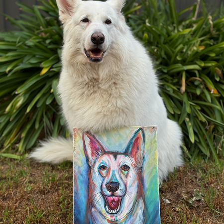 2 Pet Portraits 12x16 Jack & Copper