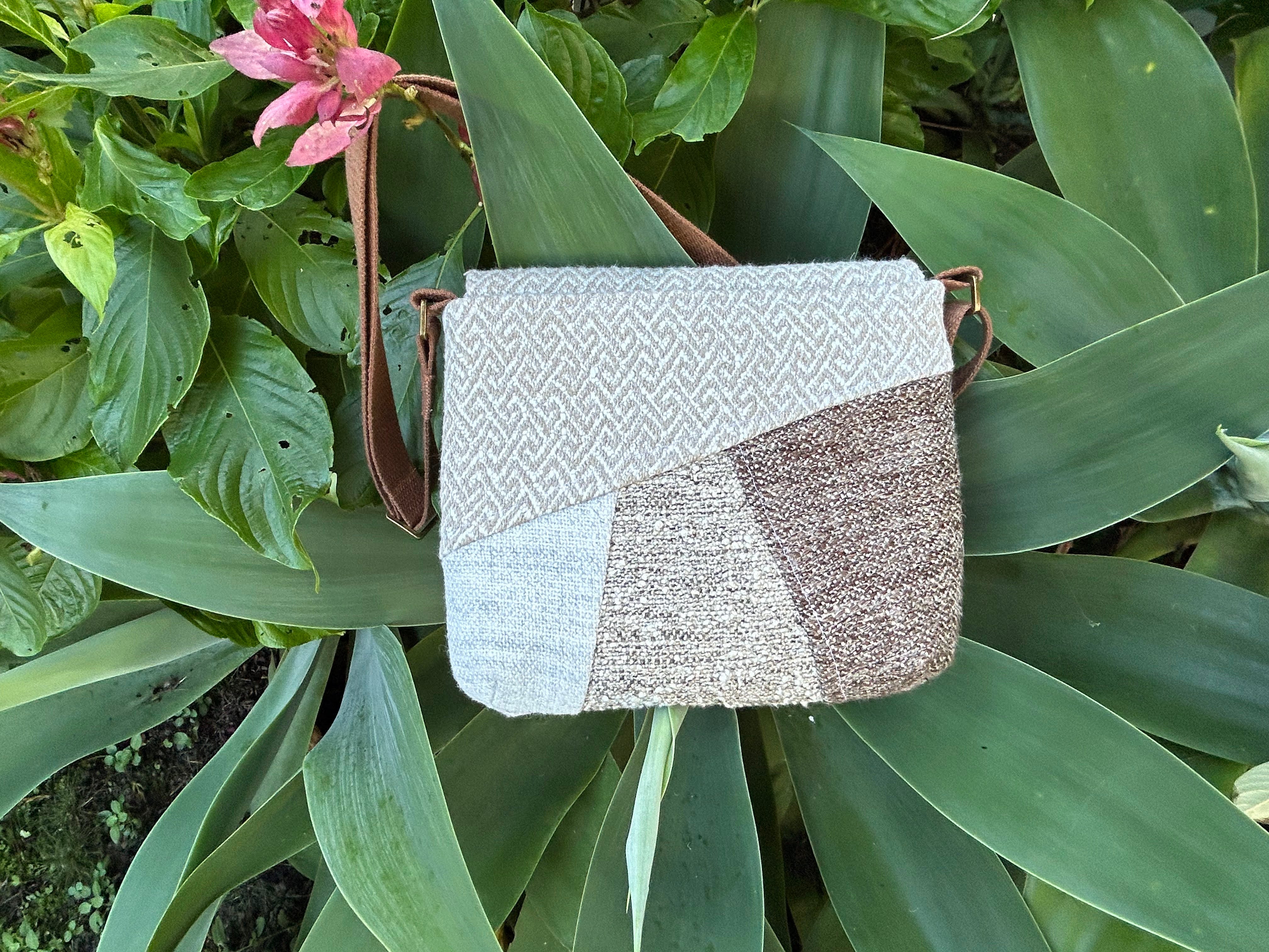 Asymmetrical Patchwork Crossbody Shoulder Bag