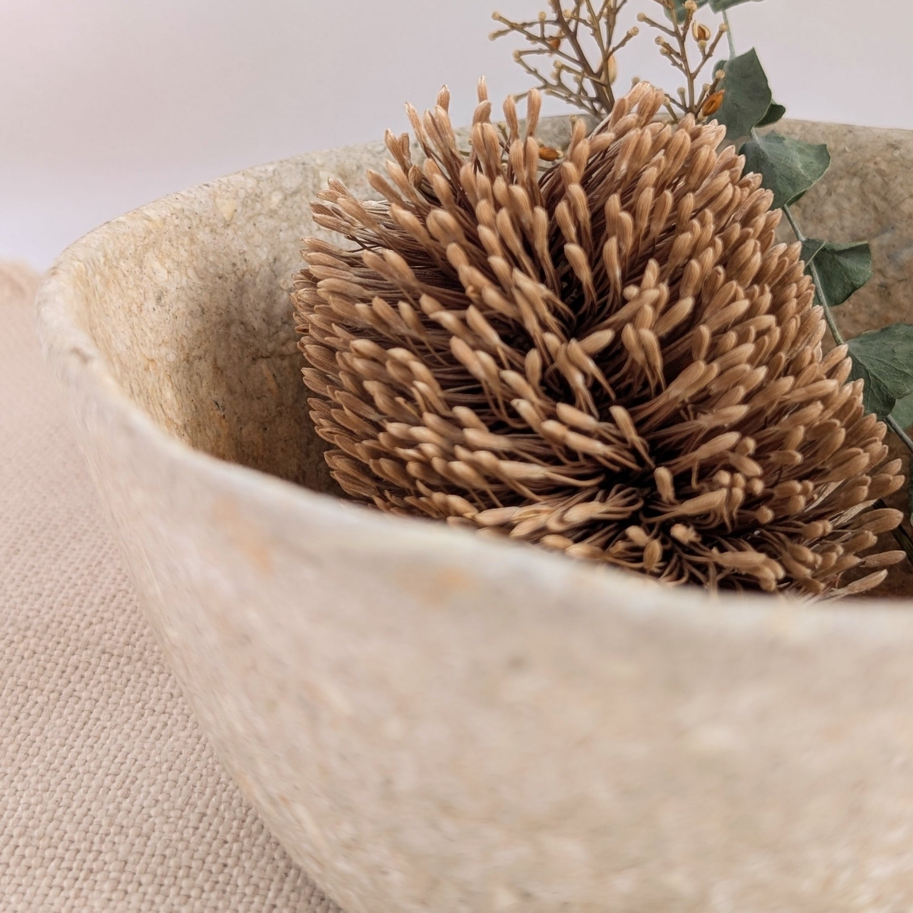 Handmade Sculptural Paper Bowl - Recycled Paper Decorative Bowl - Sustainable Home Décor