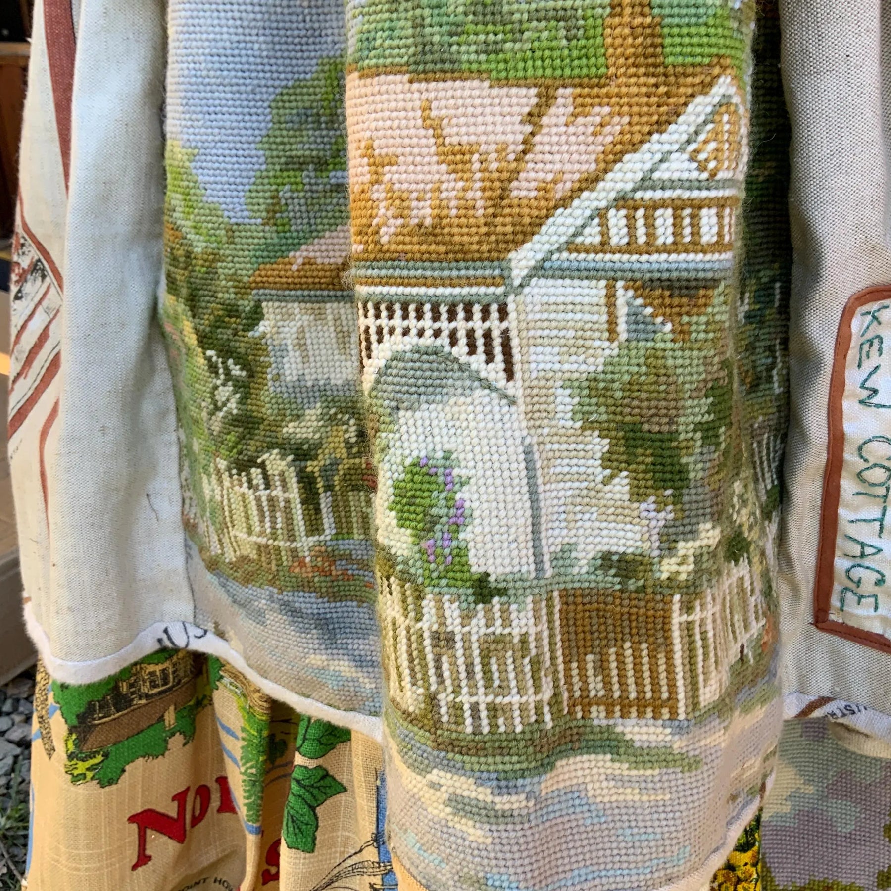 Wool Tapestry and Linen Skirt "Guardians of the Land"