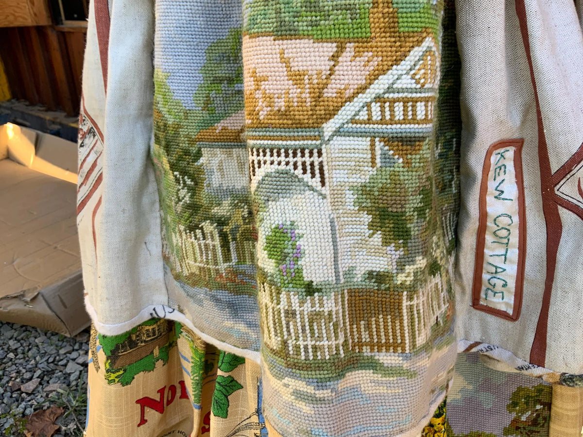 Wool Tapestry and Linen Skirt "Guardians of the Land"