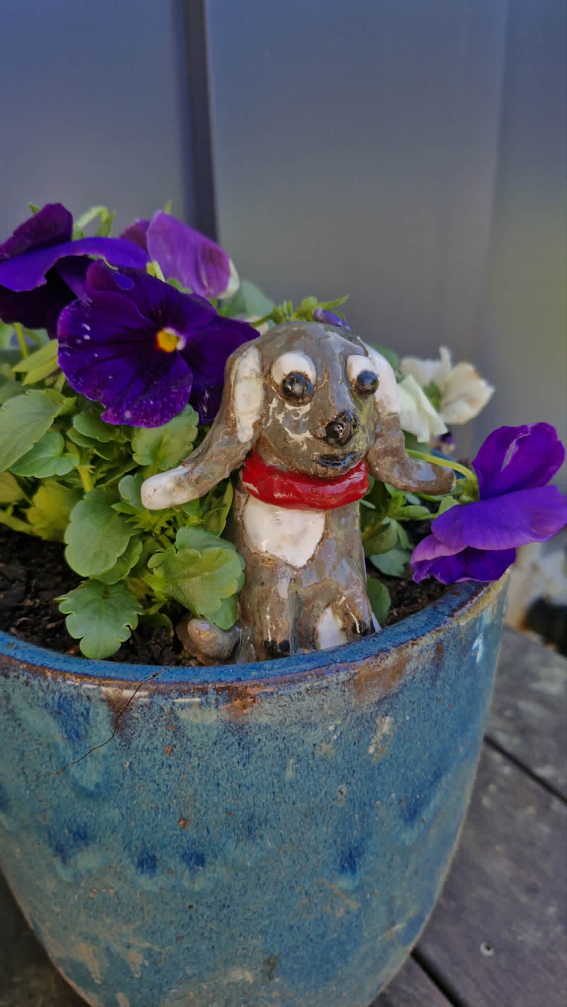 Small Dog Red Collar Sculpture.