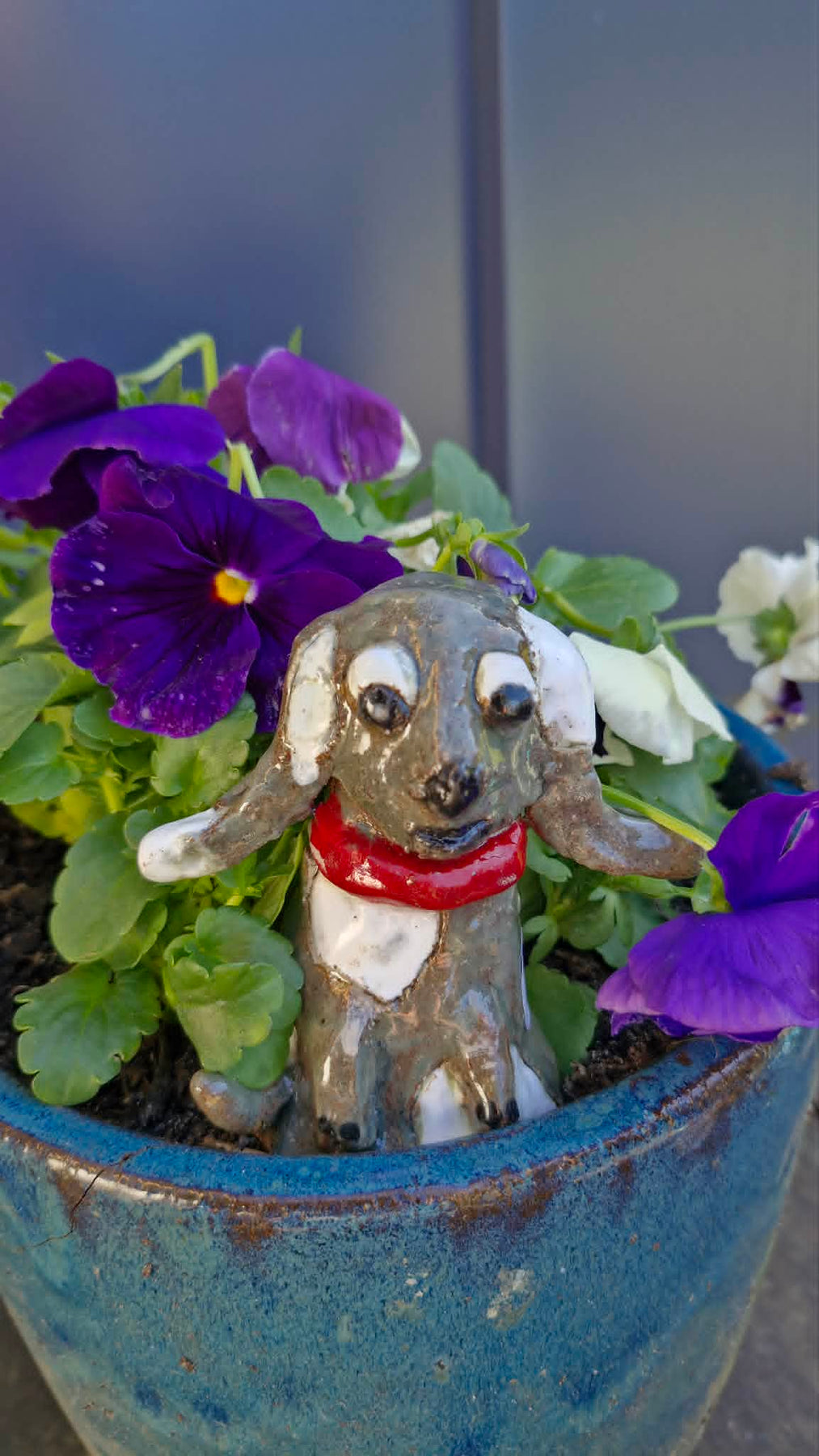 Small Dog Red Collar Sculpture.