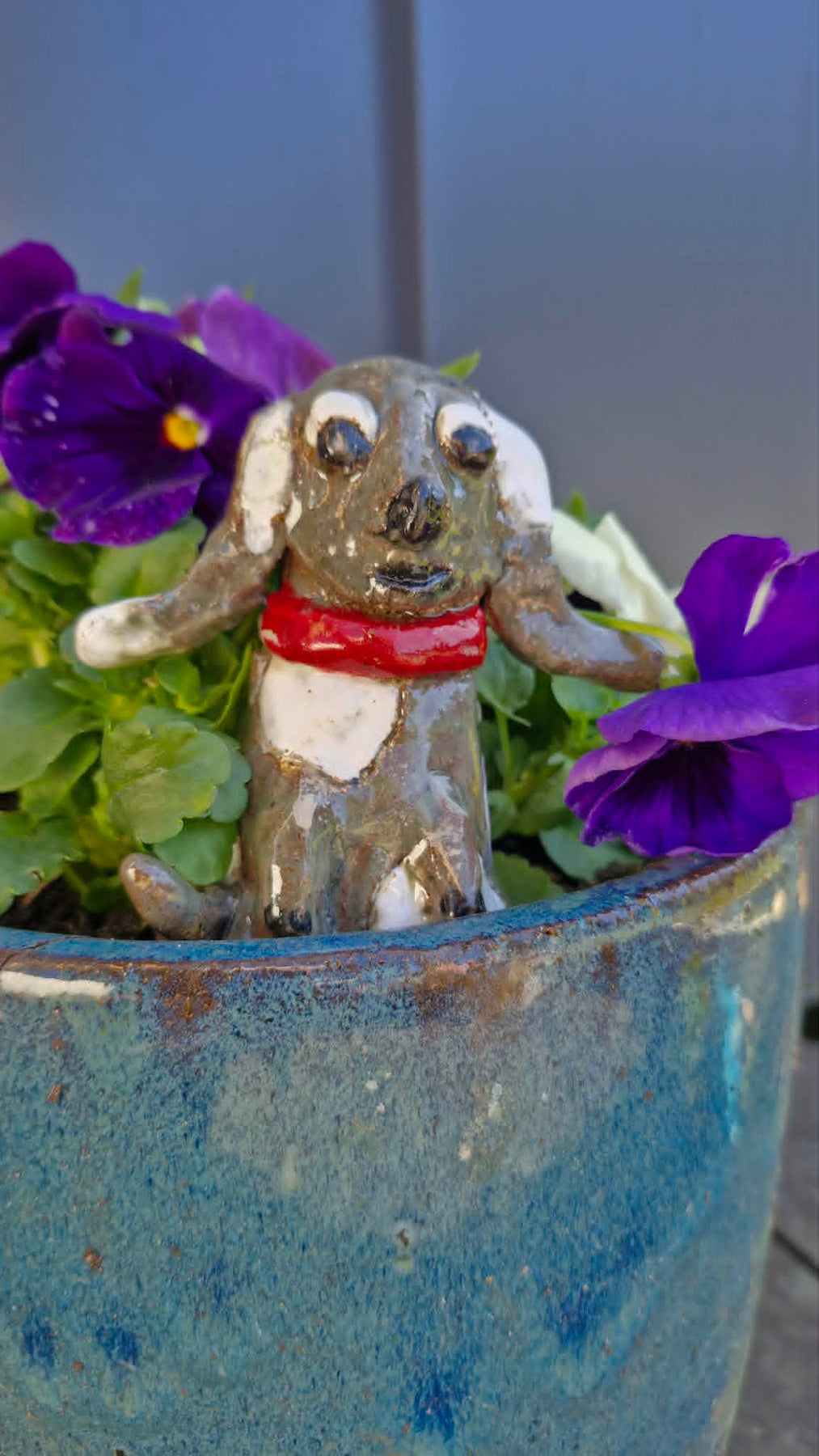 Small Dog Red Collar Sculpture.