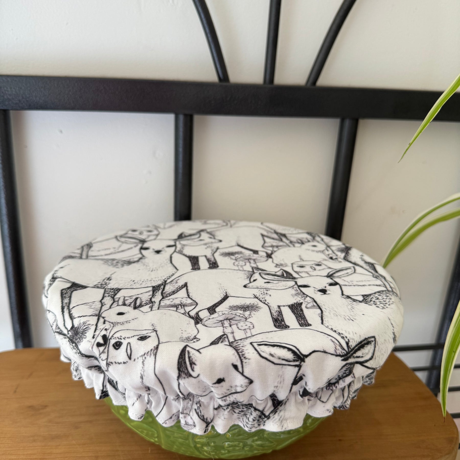 WOODLAND DEER ~ Reusable Fabric Bowl Cover