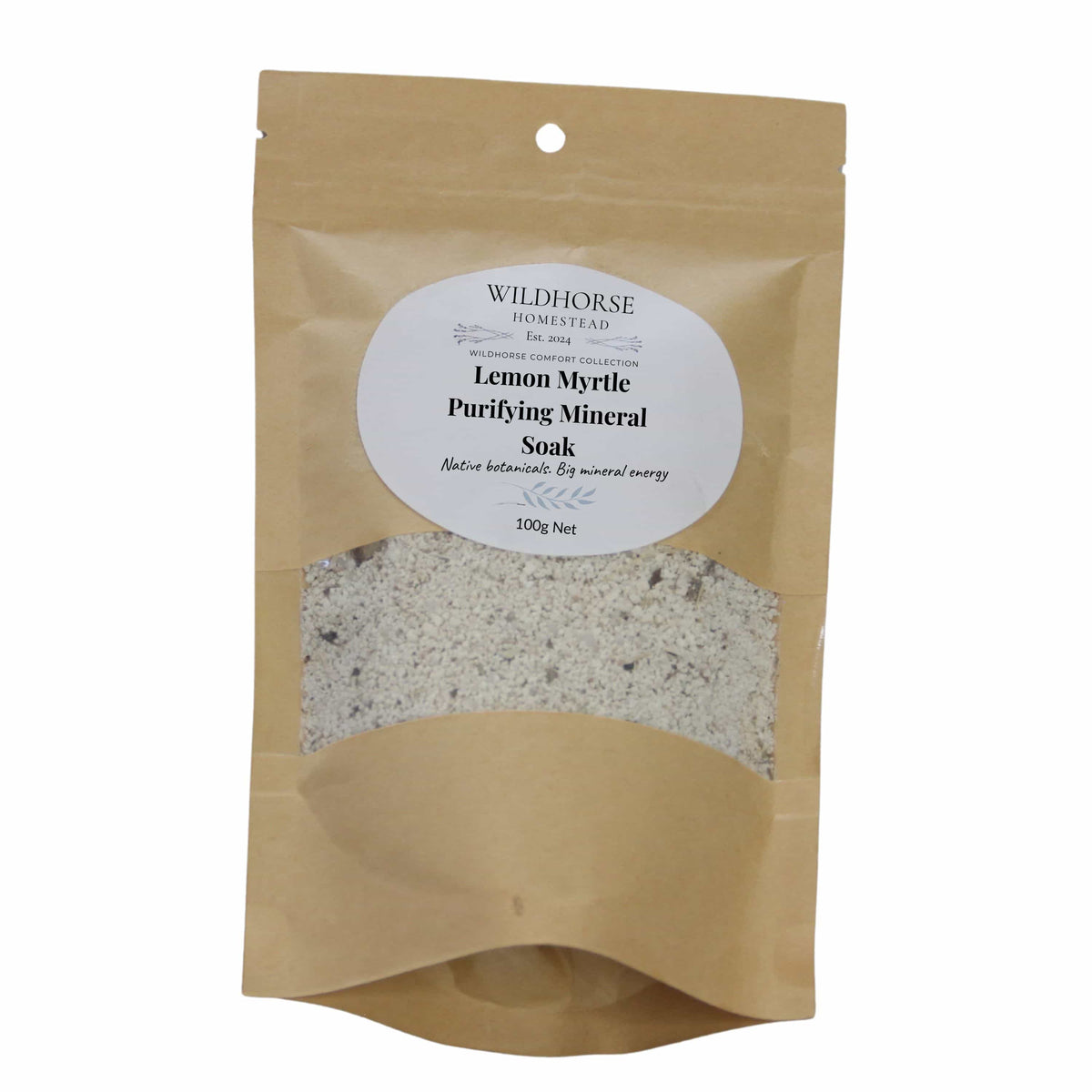 Wildhorse Homestead Lemon Myrtle Purifying Mineral Soak 100g