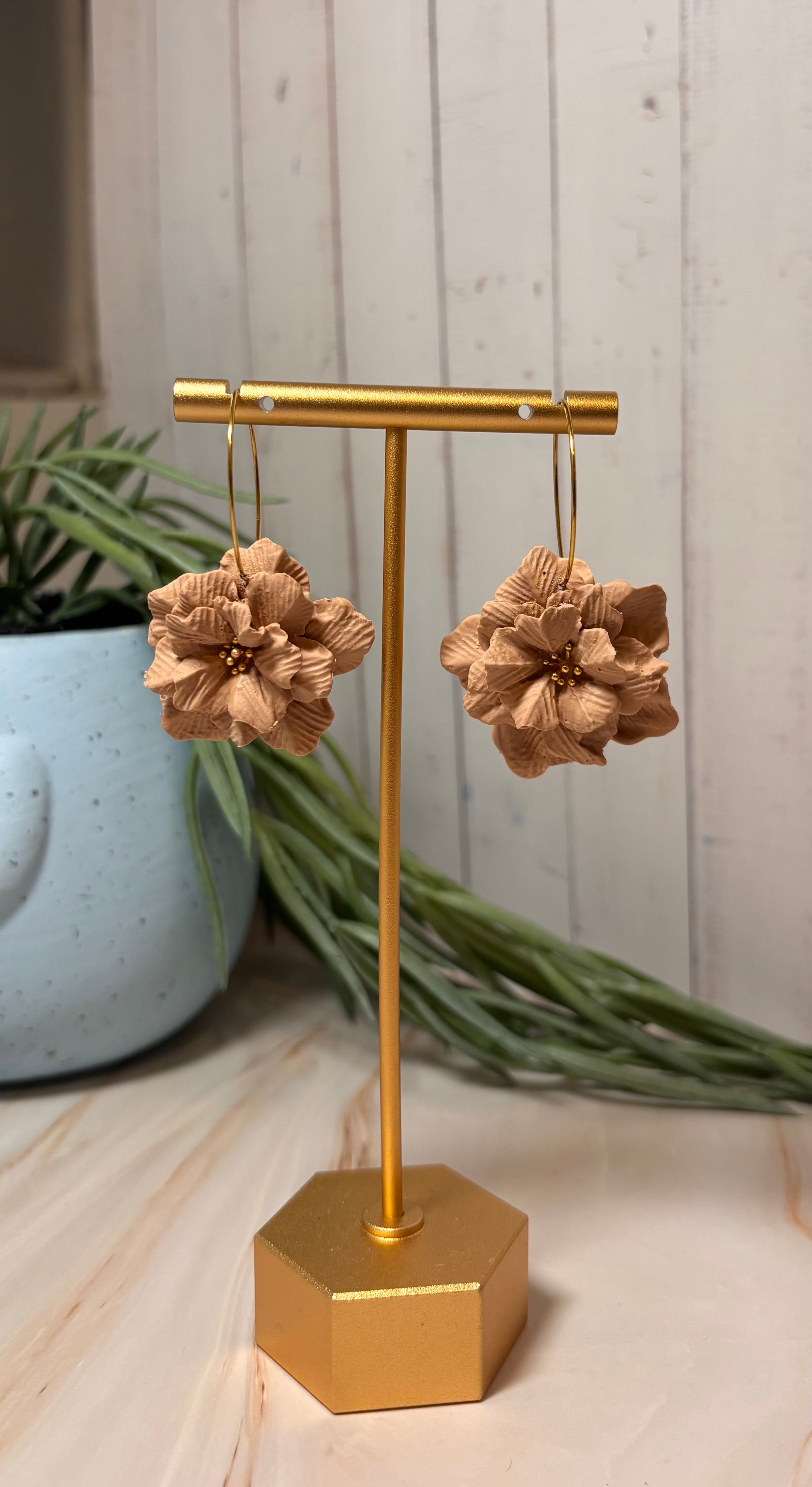 "Tilly" Floral Hoop Earrings