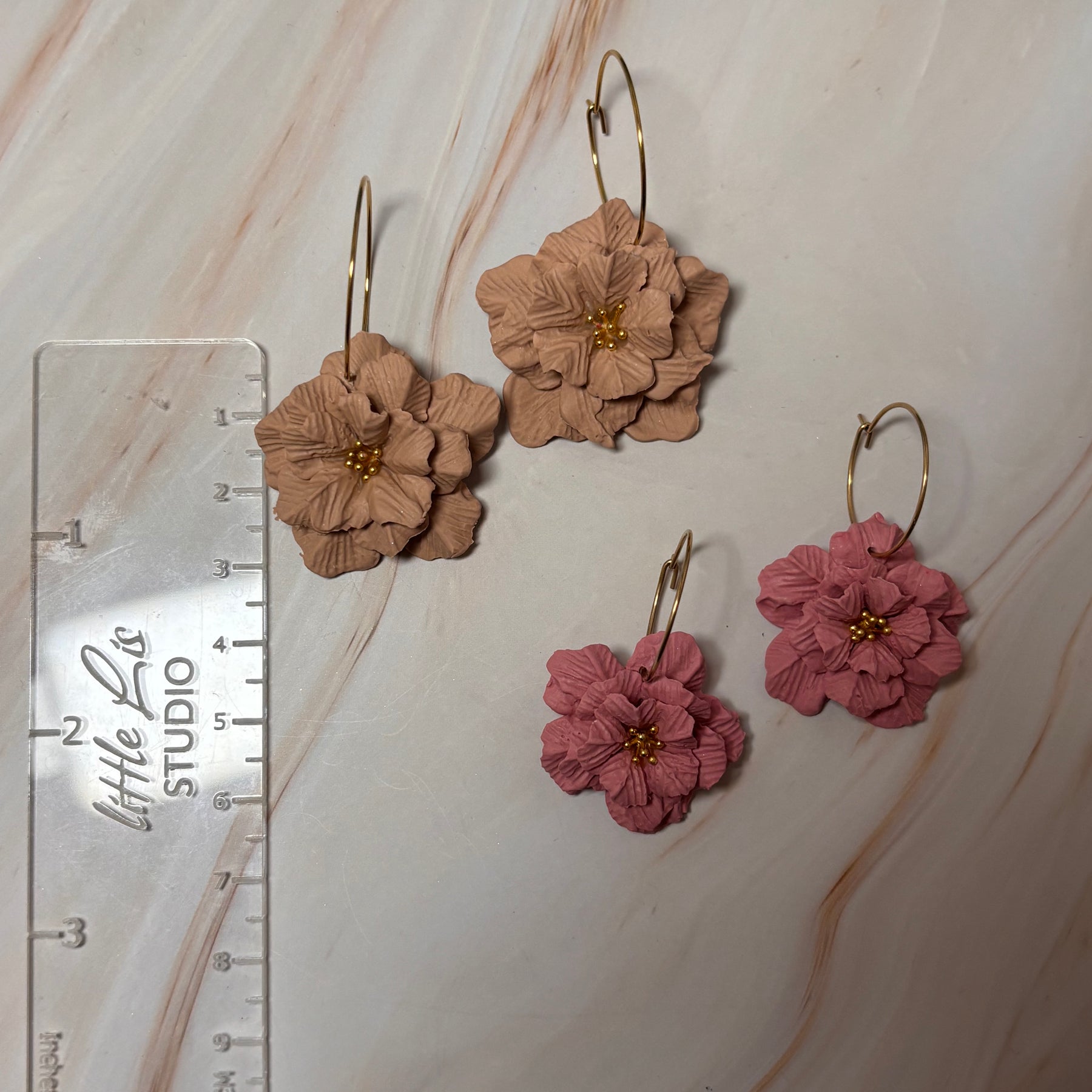 "Tilly" Floral Hoop Earrings