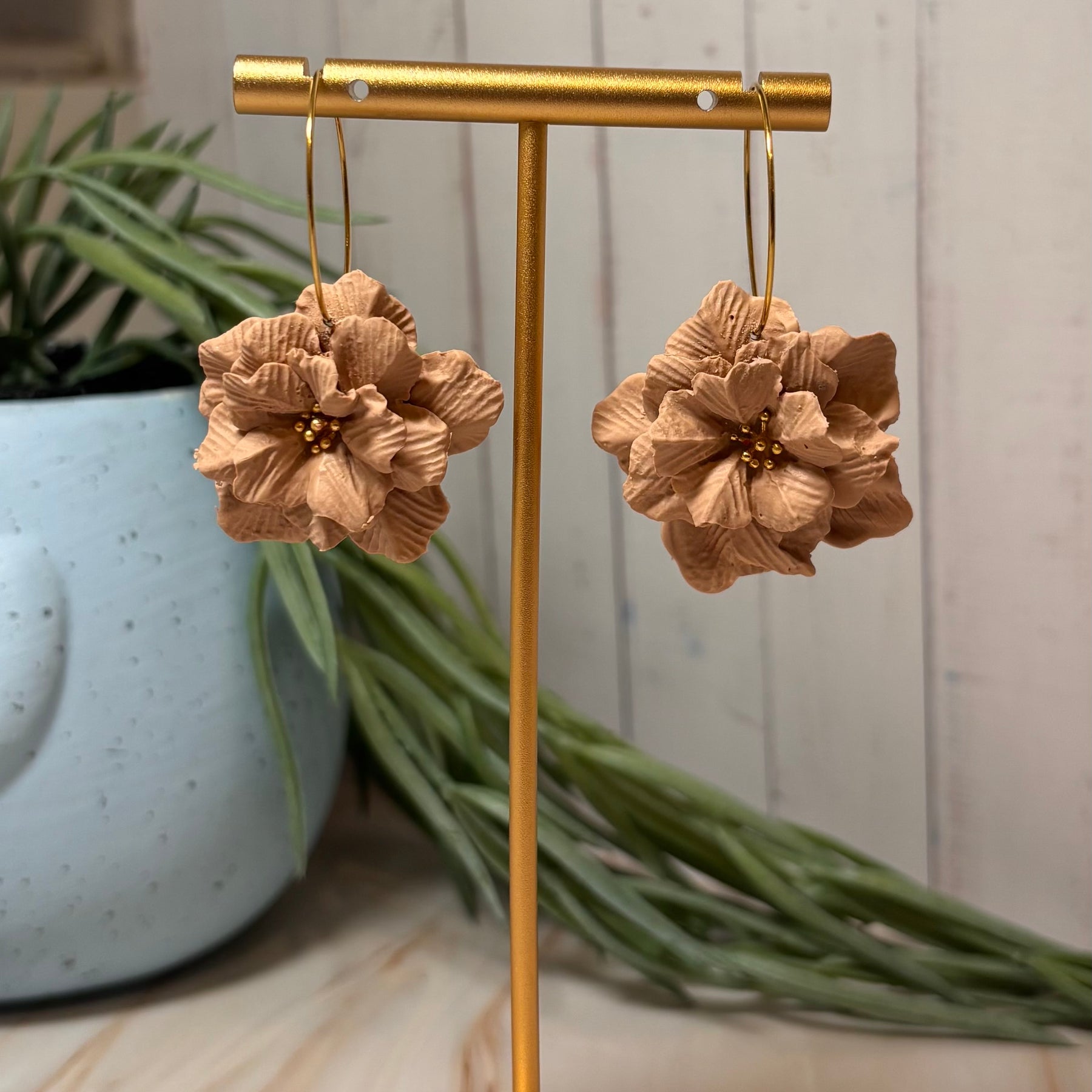 "Tilly" Floral Hoop Earrings
