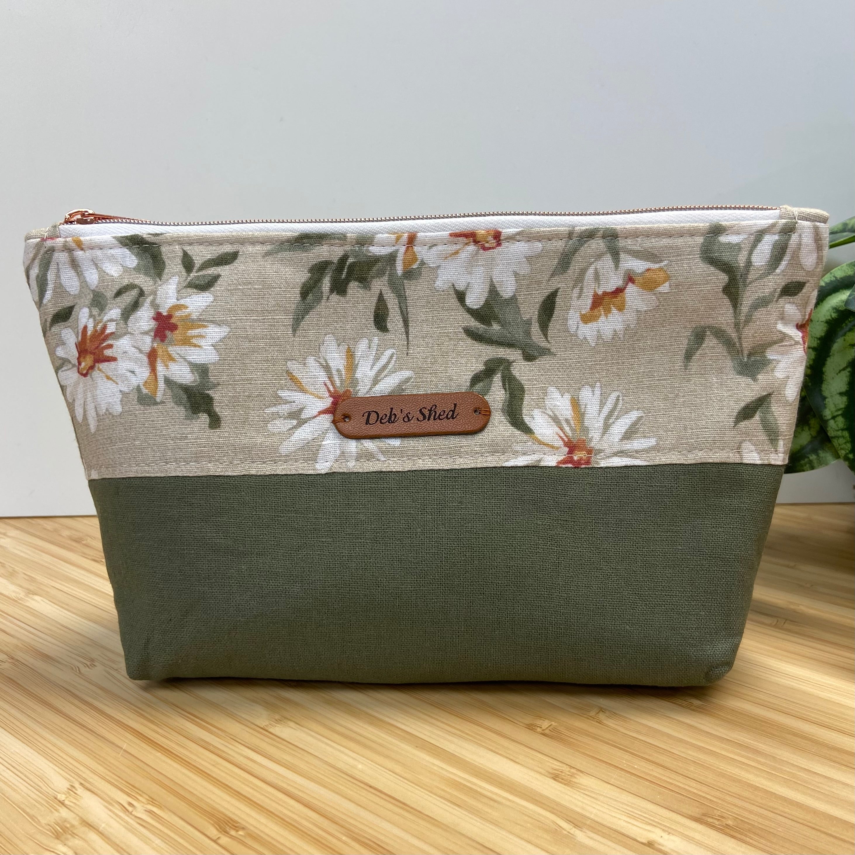 Zipper Pouch - Two-Tone - Daisies