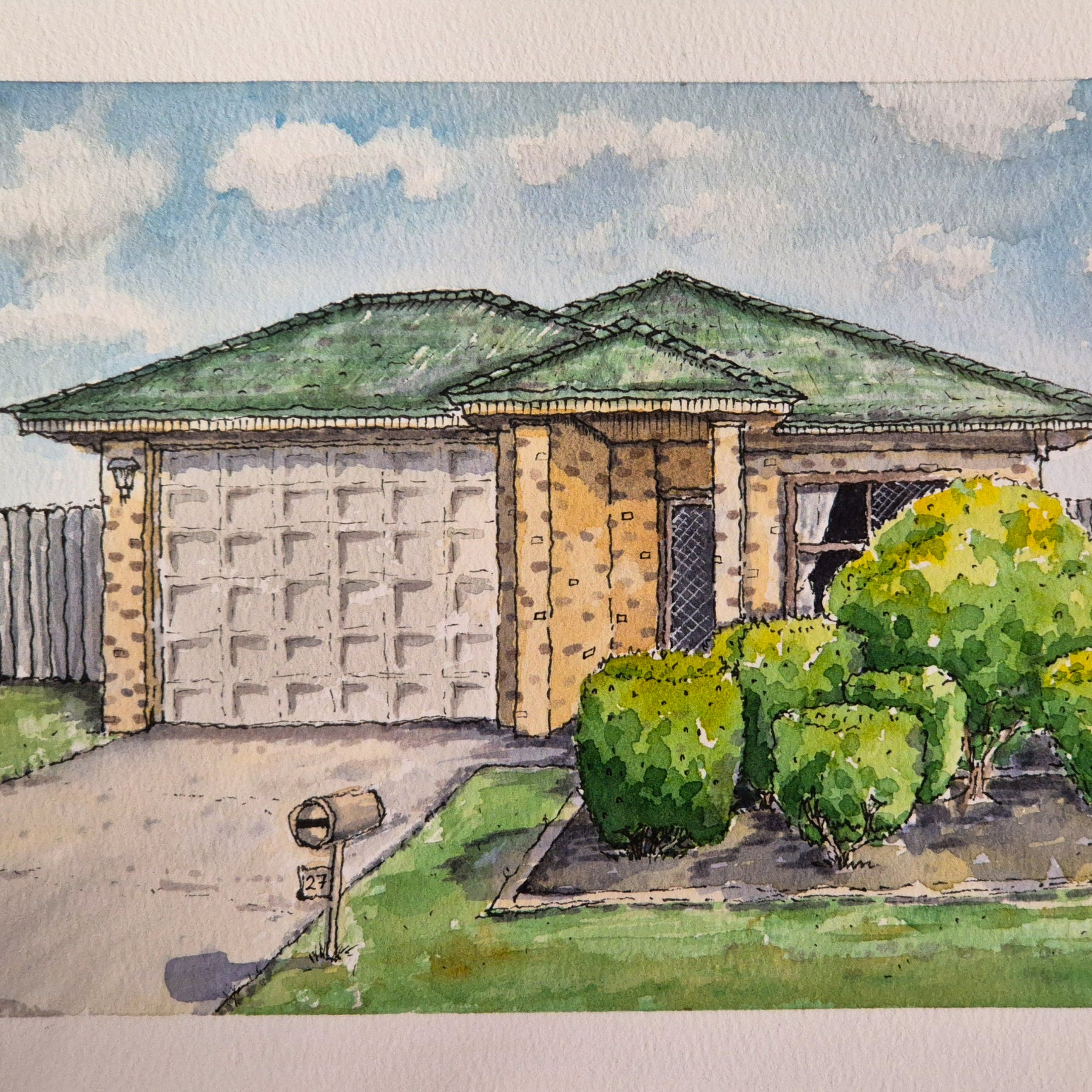 Hand-Drawn House Portraits