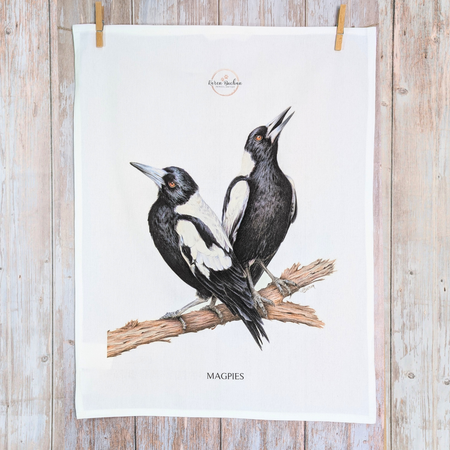 Magpies | Cotton Tea Towel