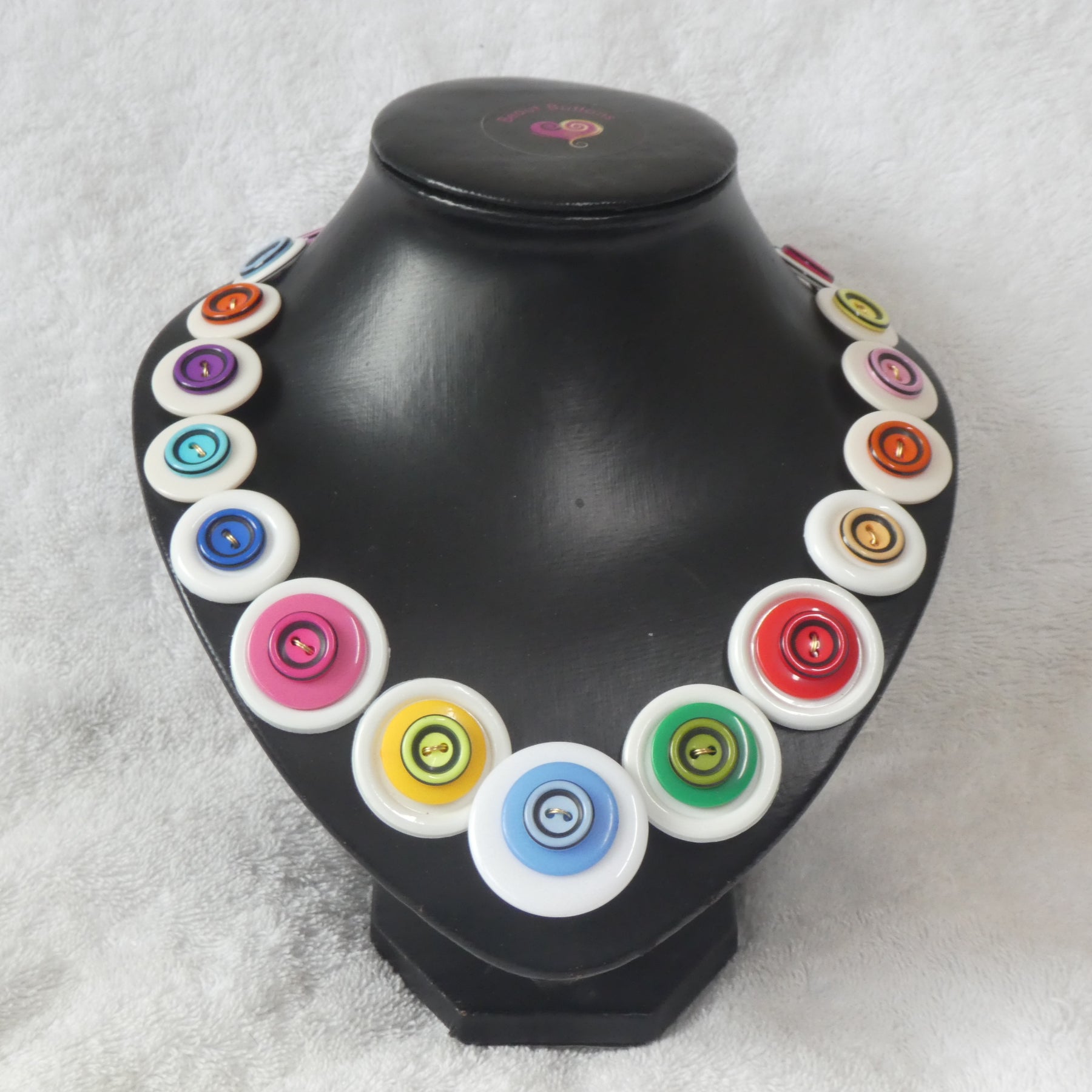 Button necklace and earrings - My Paintbox