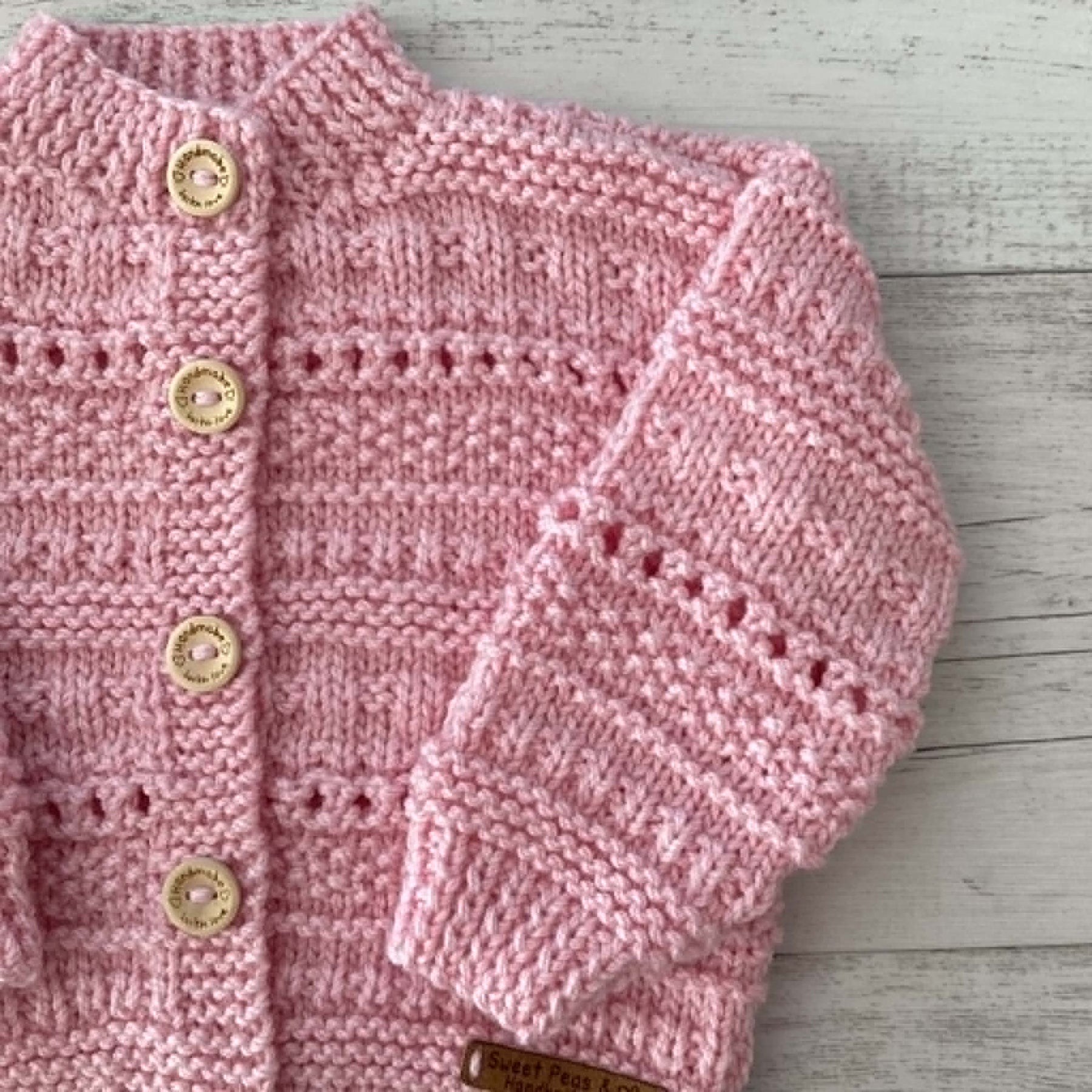 Hand Knitted Baby Set Cardigan & Hat